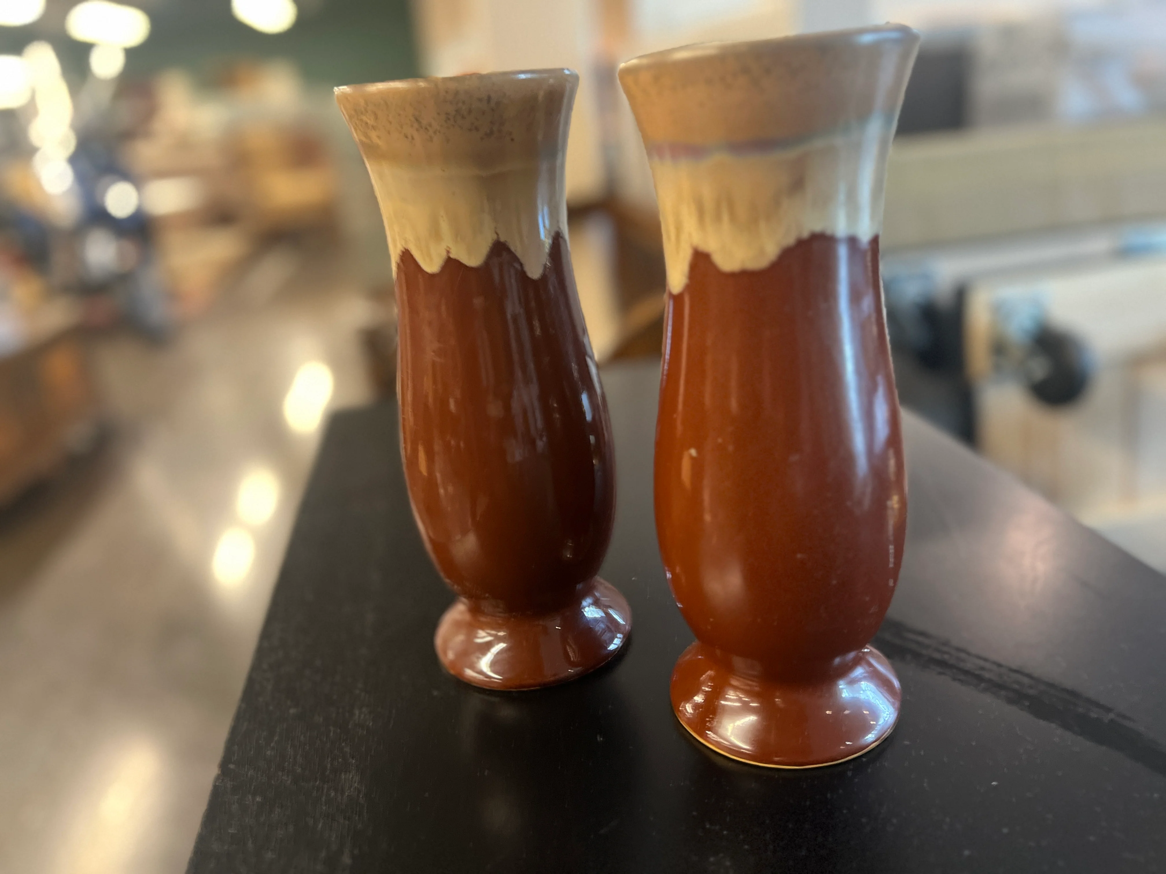Pair of Brown Ceramic Vases - Image 5