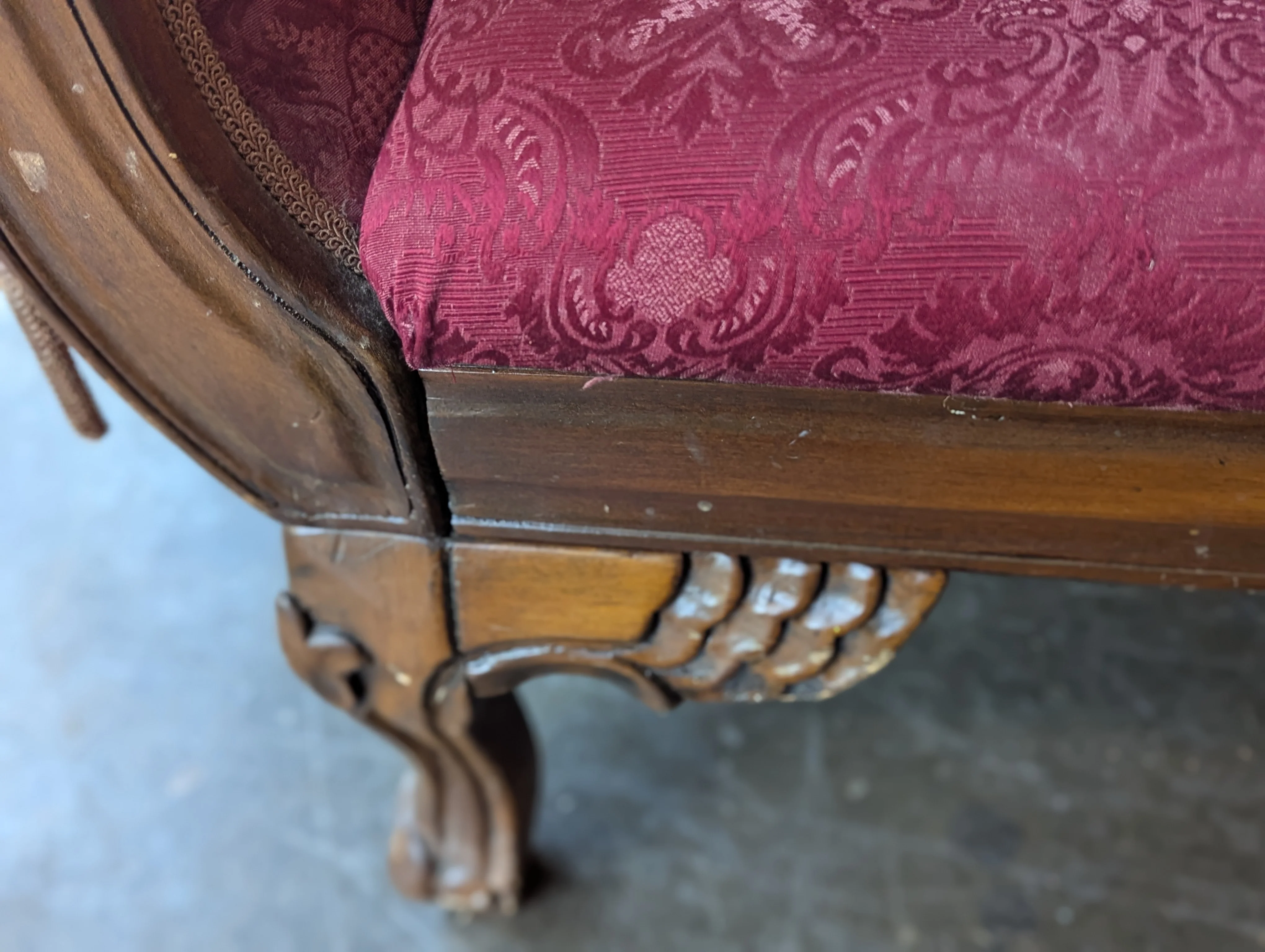 Red Chaise Lounge, Victorian Style - Image 15