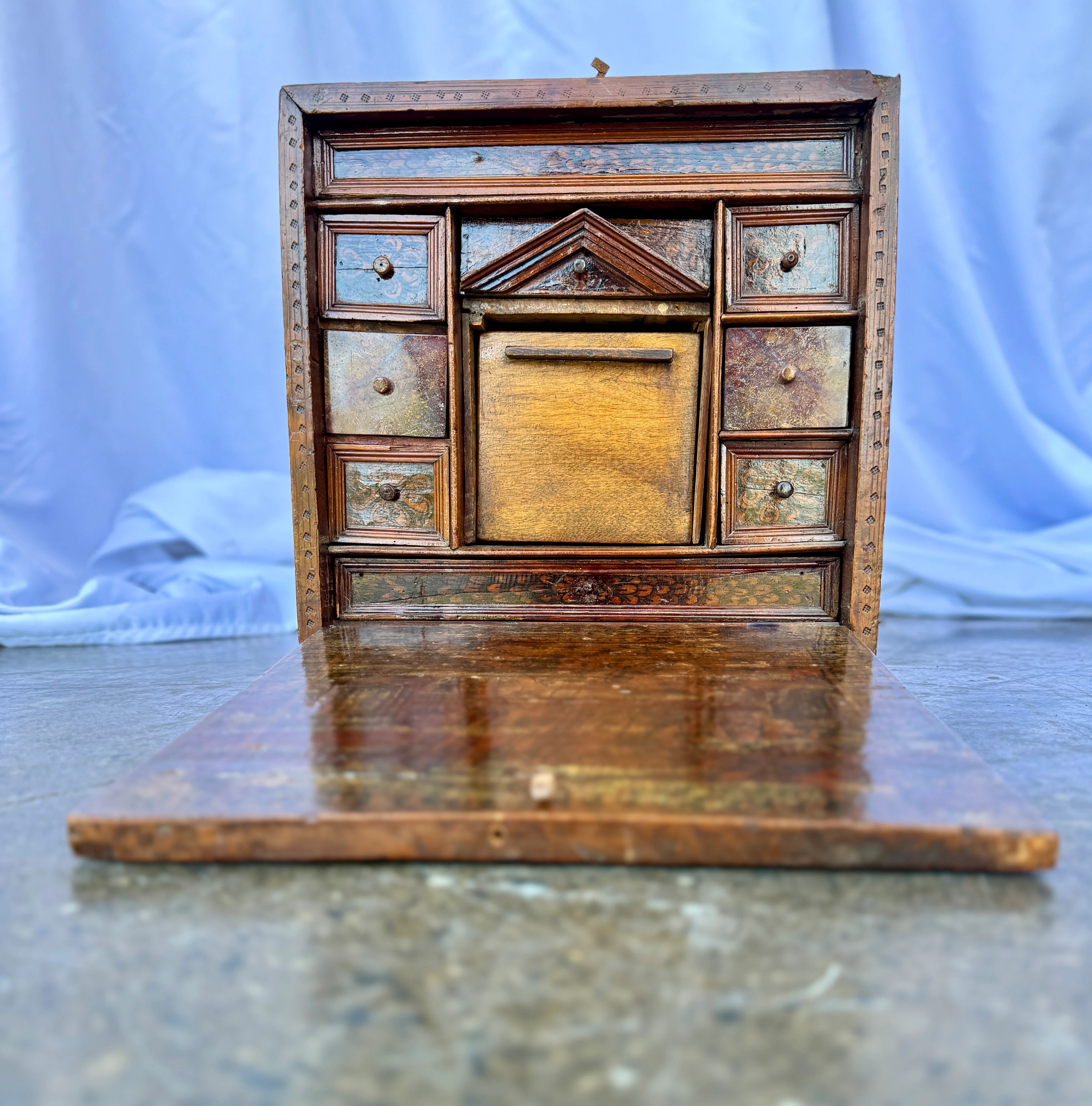 17th Century Hand-Carved Cabinet – Ornate Figural Detailing - Image 4