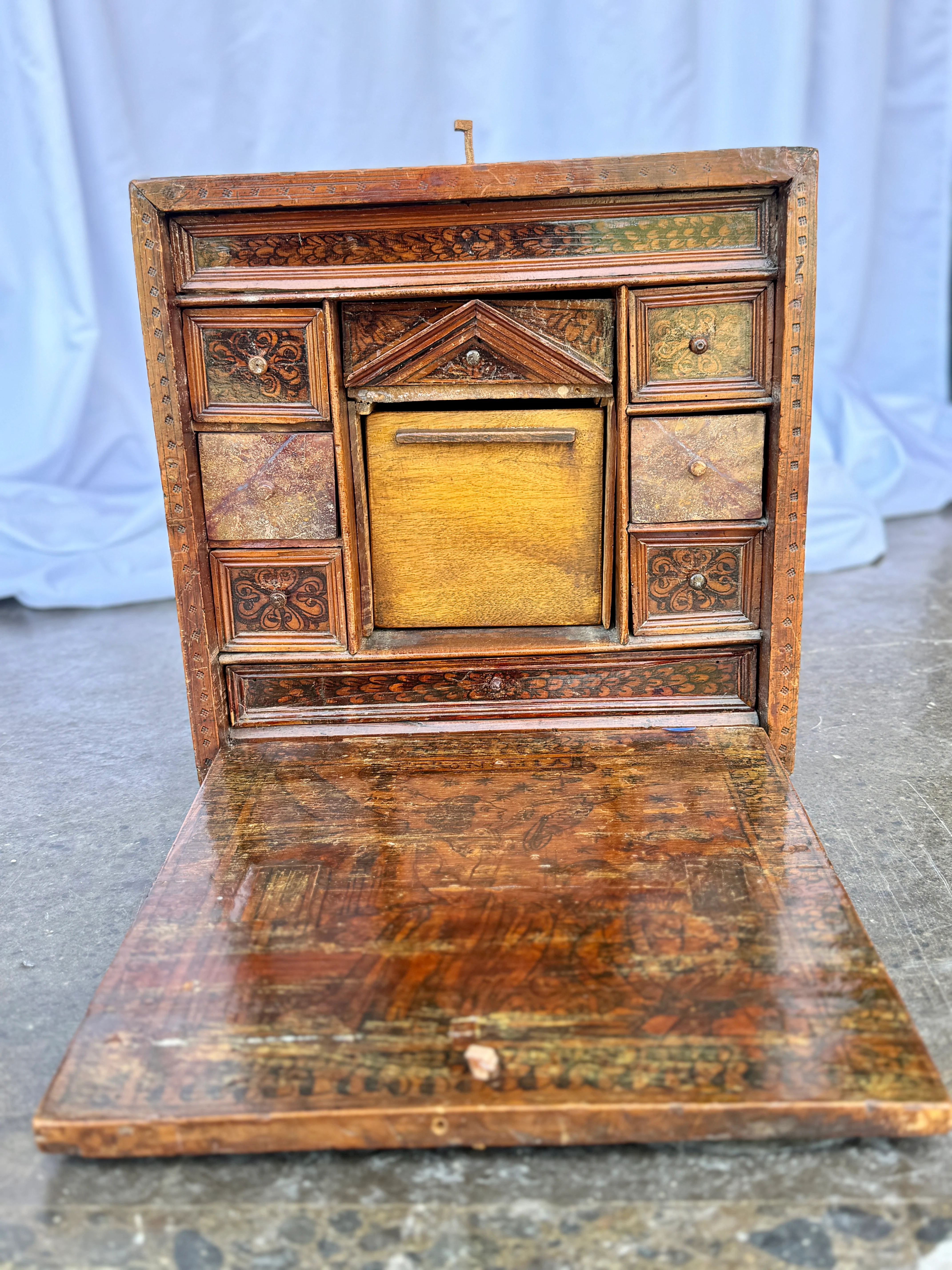 17th Century Hand-Carved Cabinet – Ornate Figural Detailing - Image 5