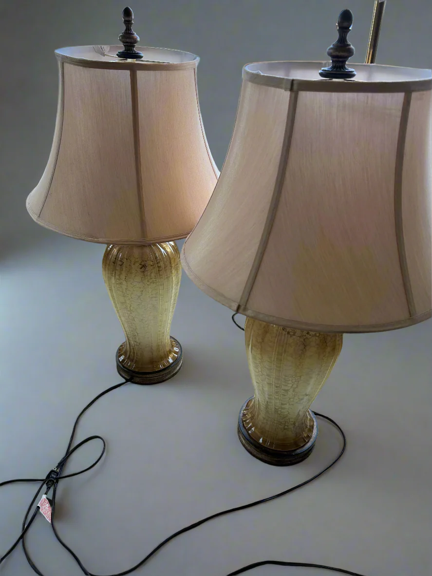 Pair of Murano Glass Table Lamps With Ombre Finish - Image 7