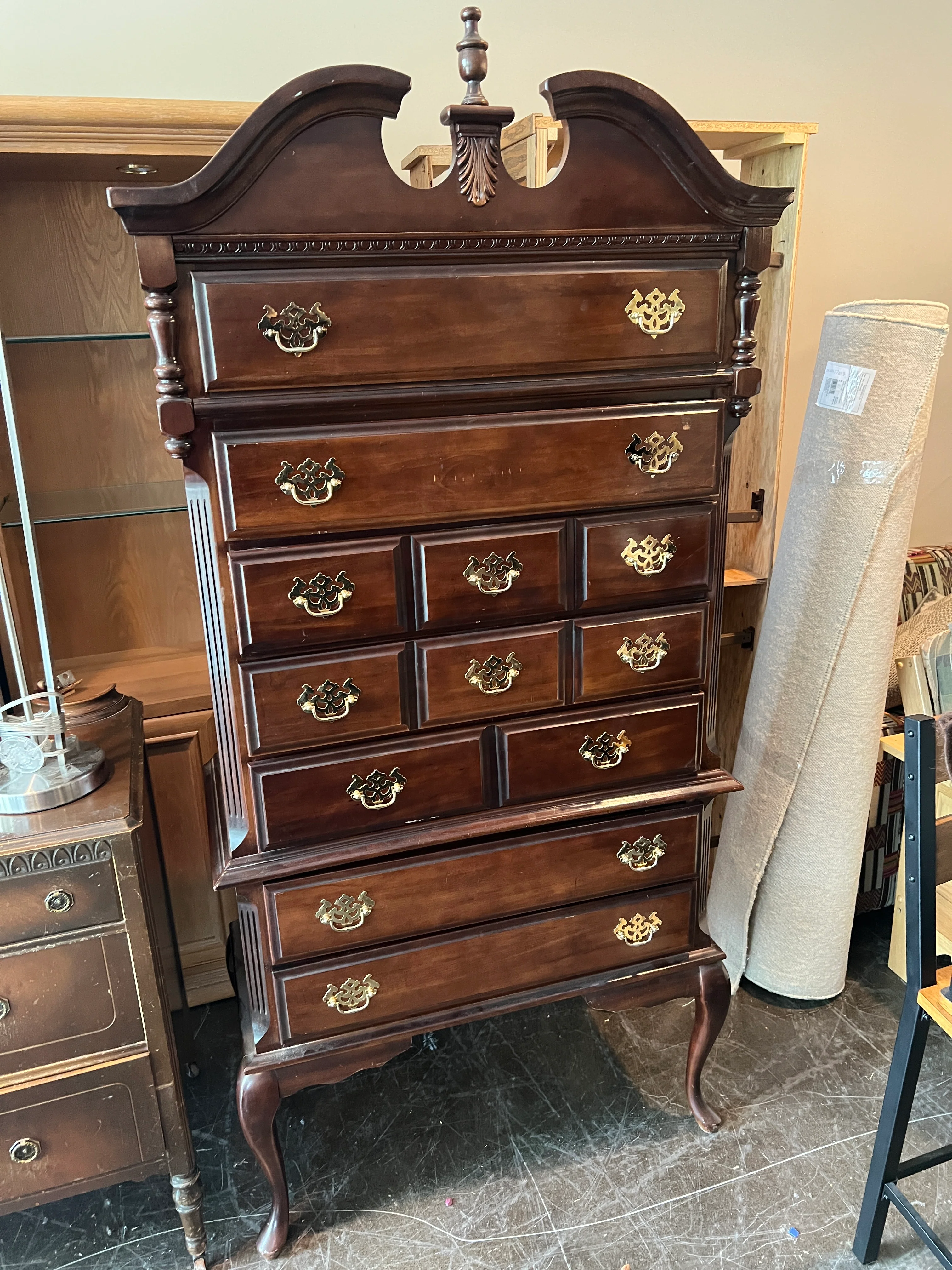 Traditional Highboy Dresser - Image 5
