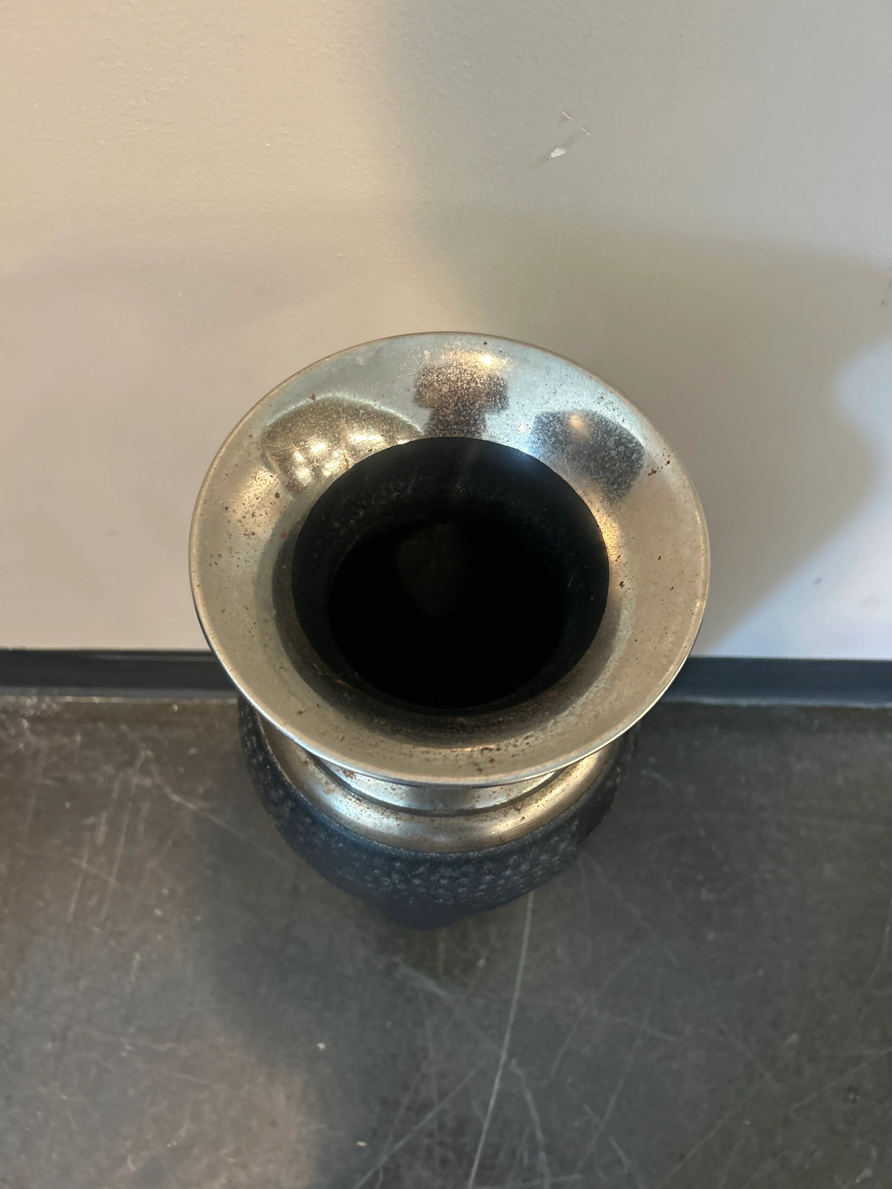 Black and Silver Metal Vase - Image 5