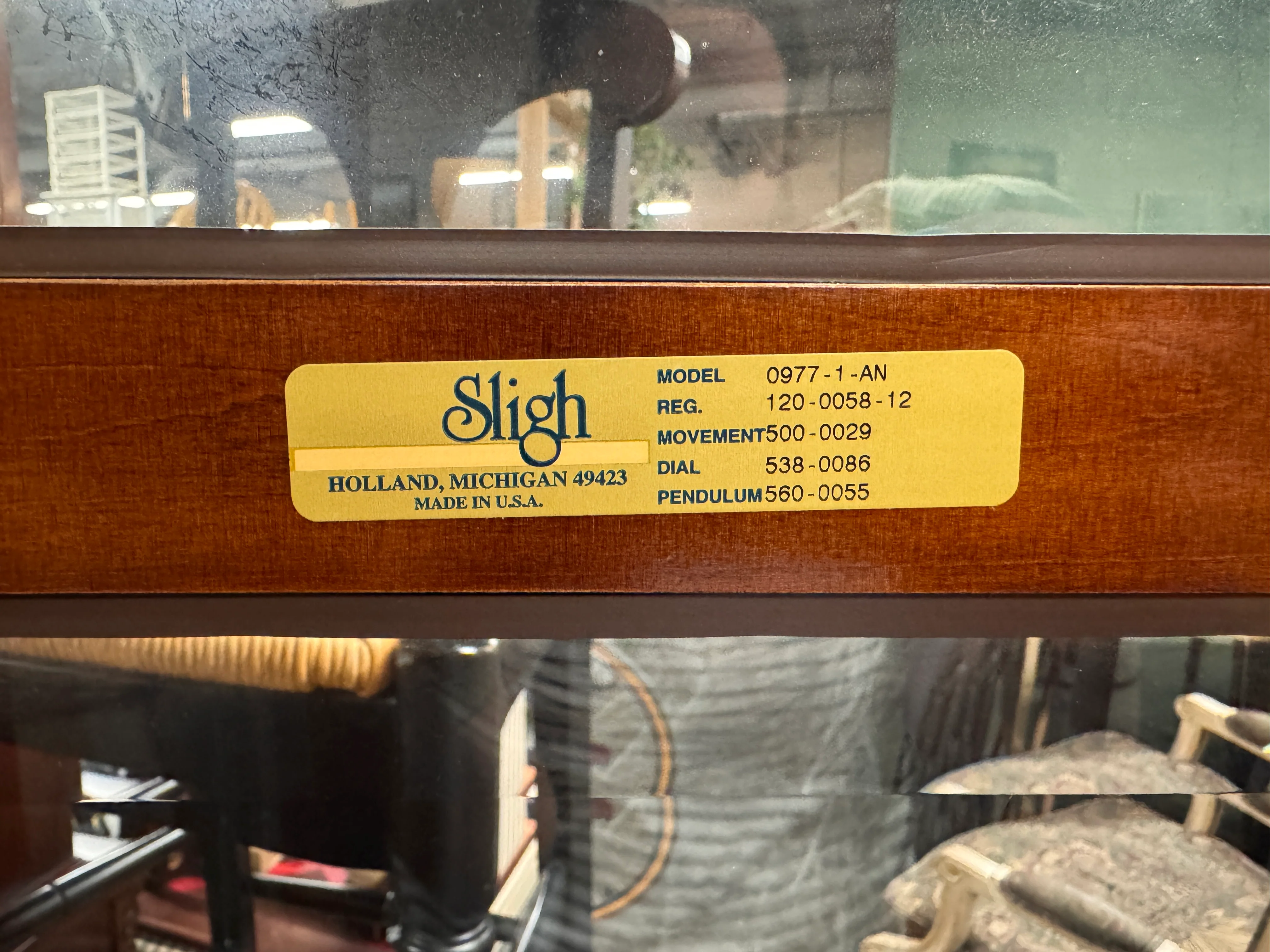 Sligh Traditional Grandfather Clock with Moon Dial and Chimes - Image 4