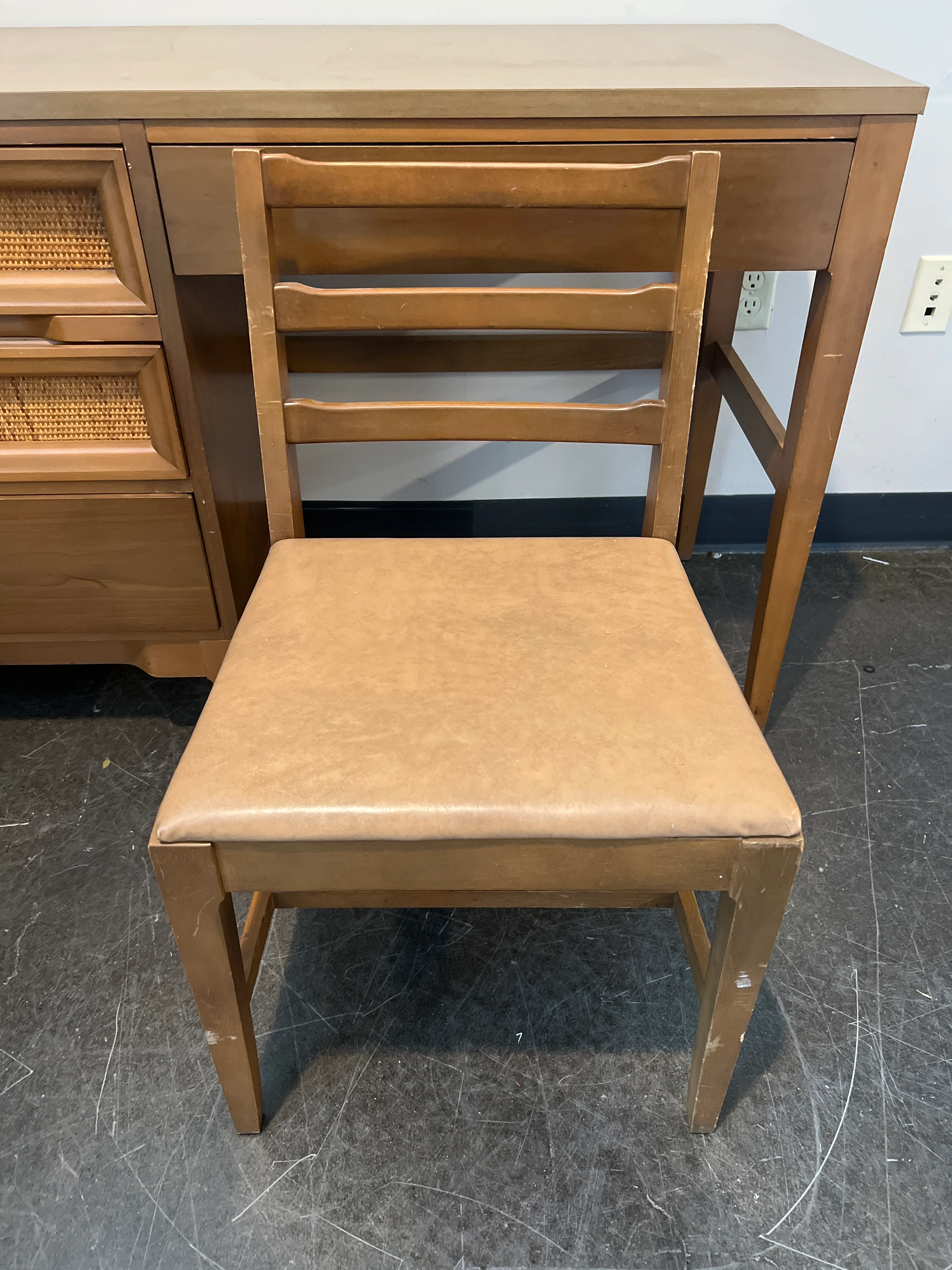 Mid-Century Modern Desk & Chair Set by Inn Keepers Co – Solid Wood - Image 4