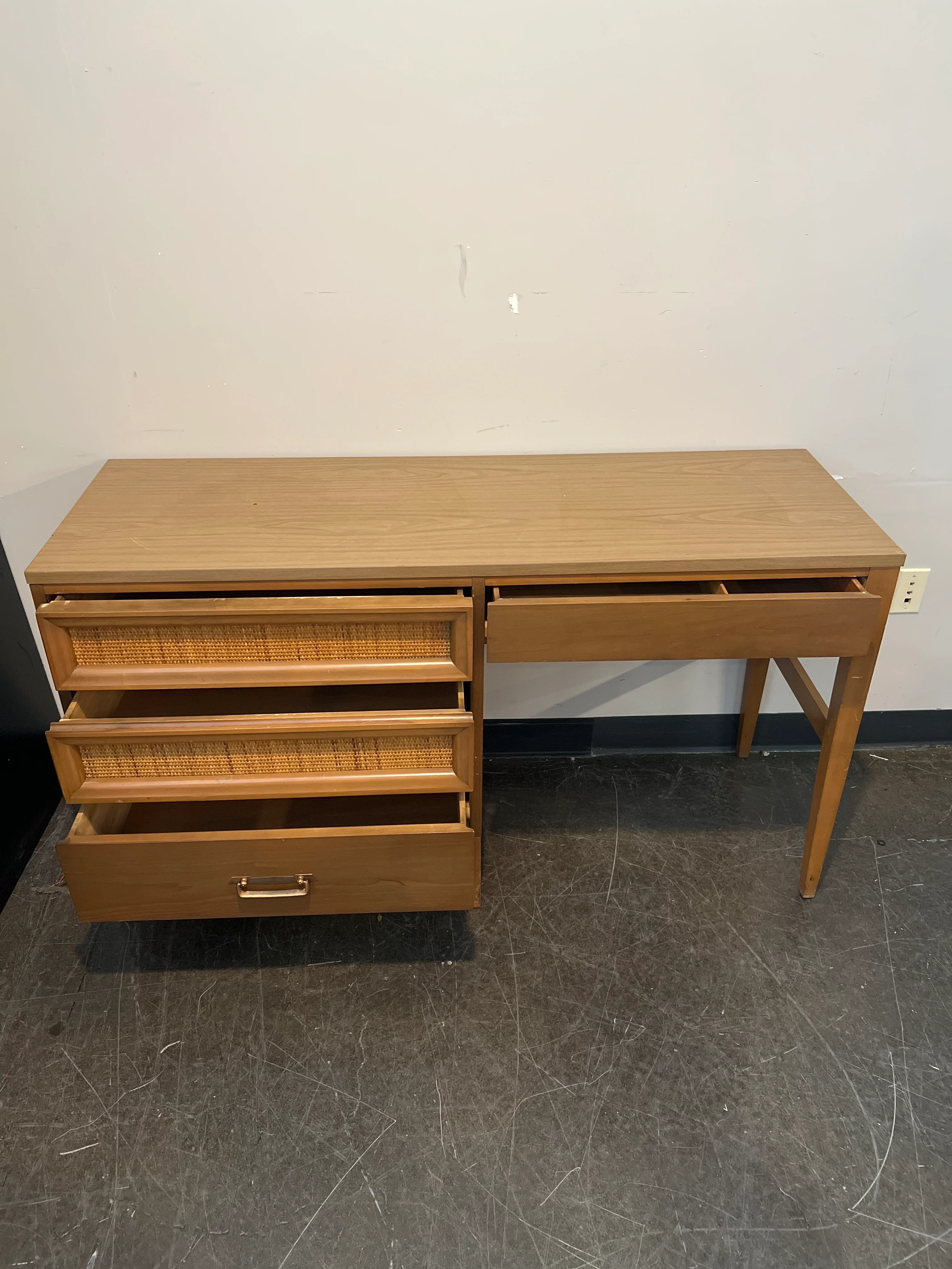 Mid-Century Modern Desk & Chair Set by Inn Keepers Co – Solid Wood - Image 5