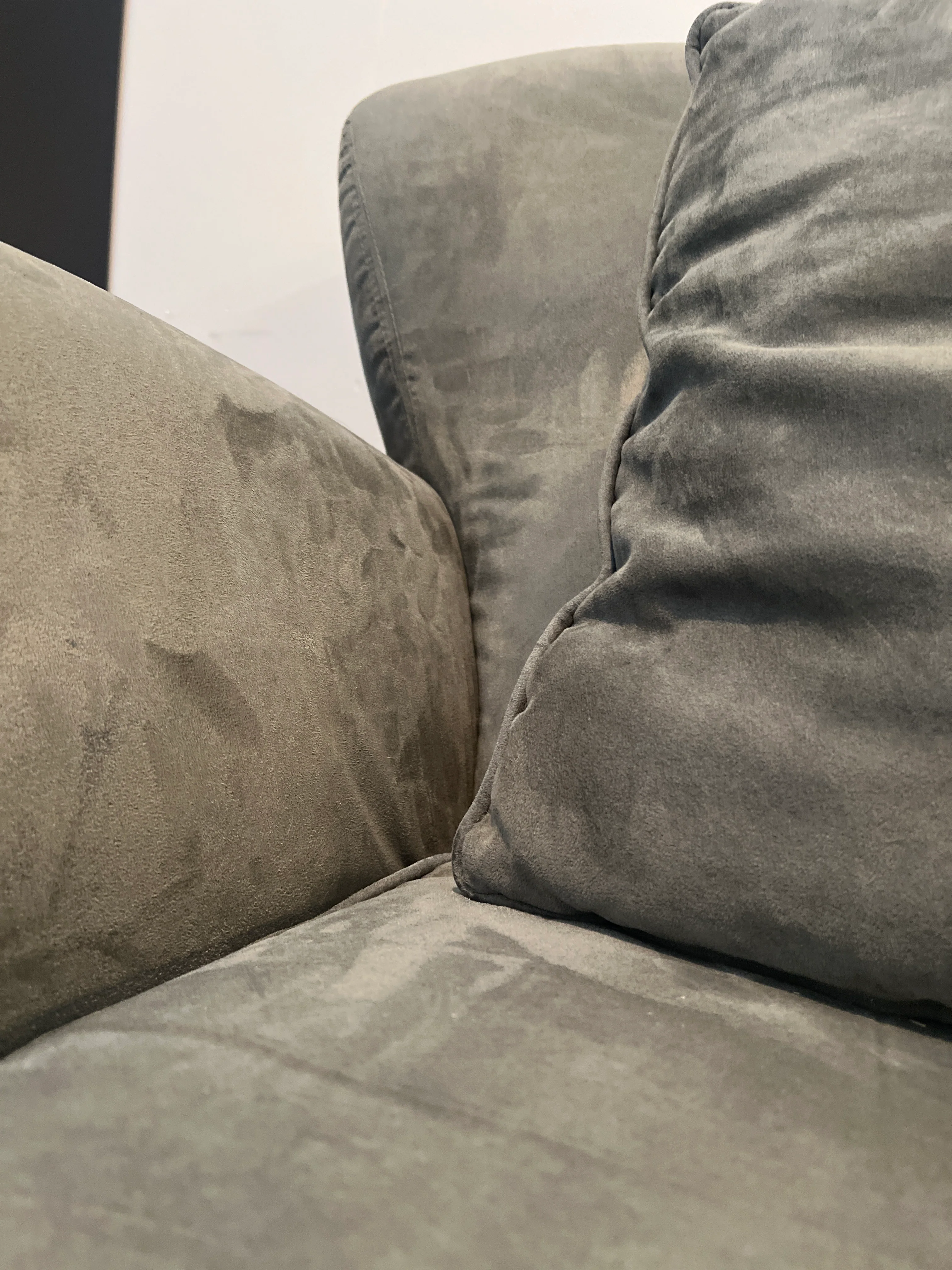 Grey Upholstered Armchair and Ottoman Set - Image 4