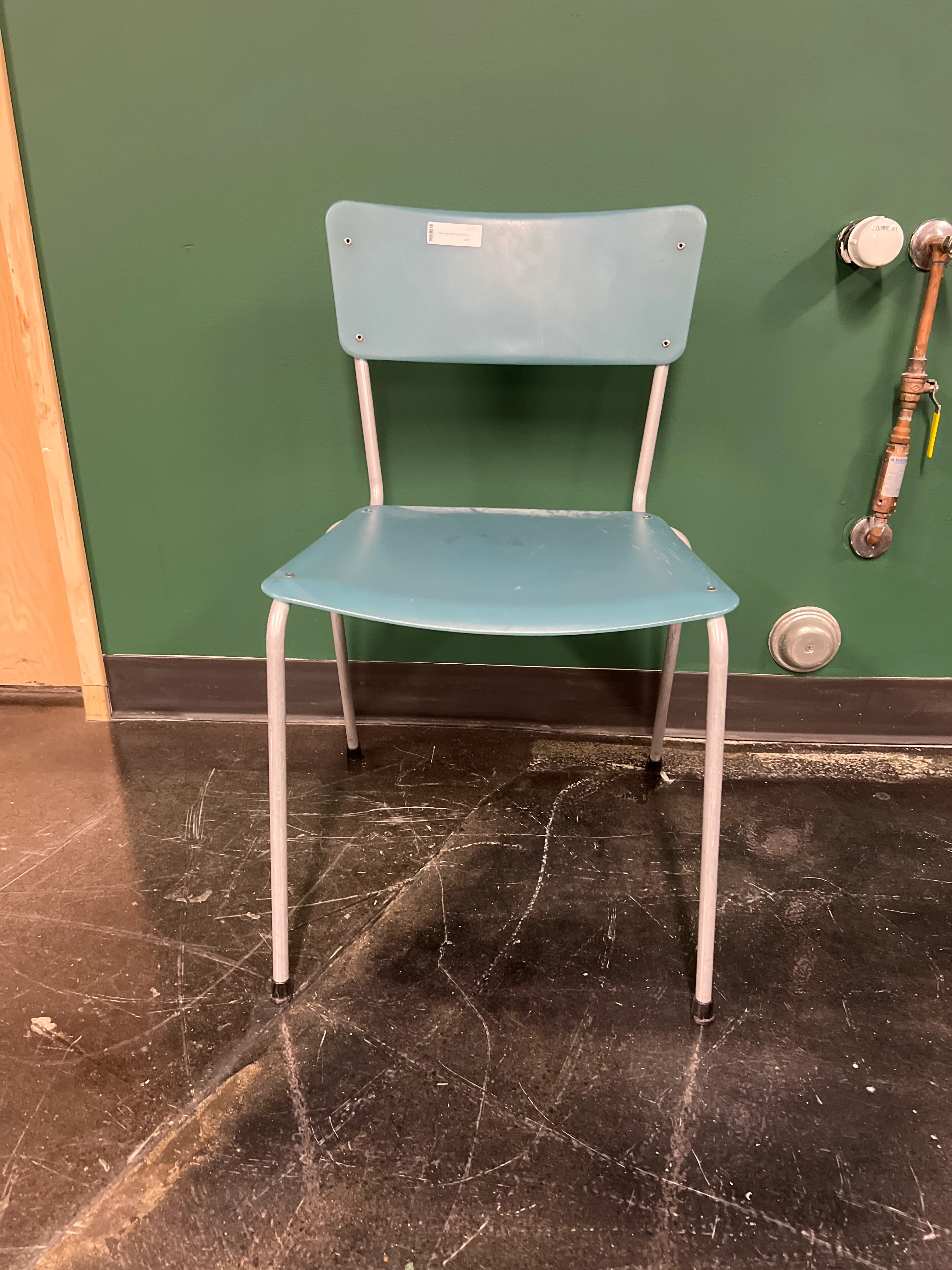 Pastel Blue Plastic Folding Chair - Image 4