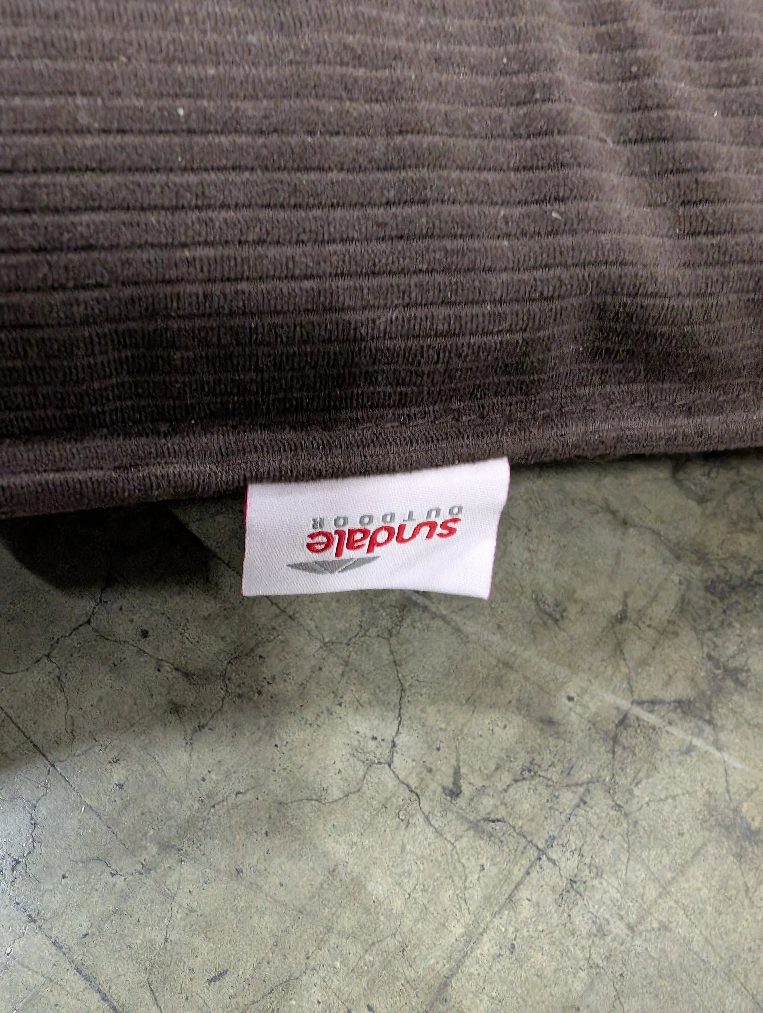 Plush Brown Corduroy Wedge Cushion - Image 3
