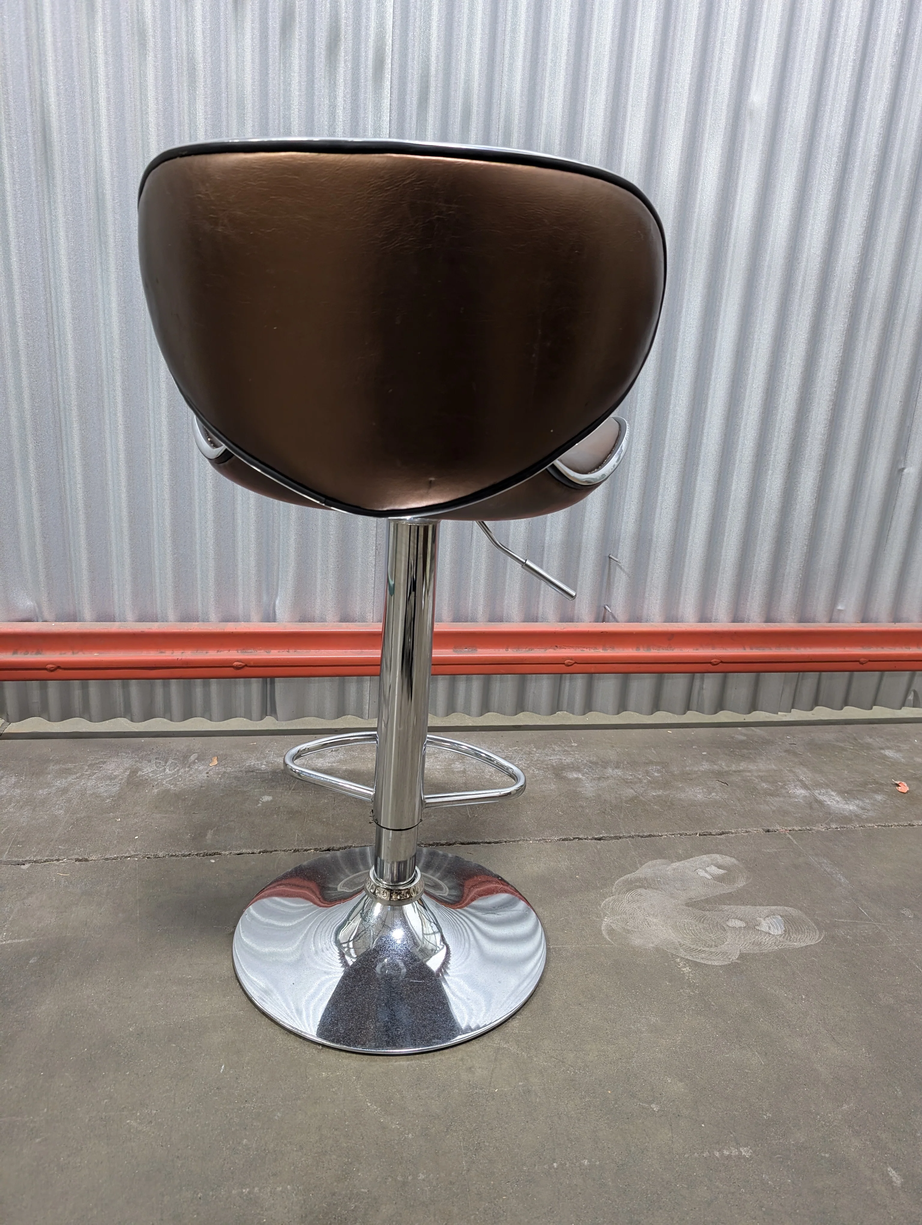 Modern Bronze Leatherette Swivel Bar Stool - Image 5