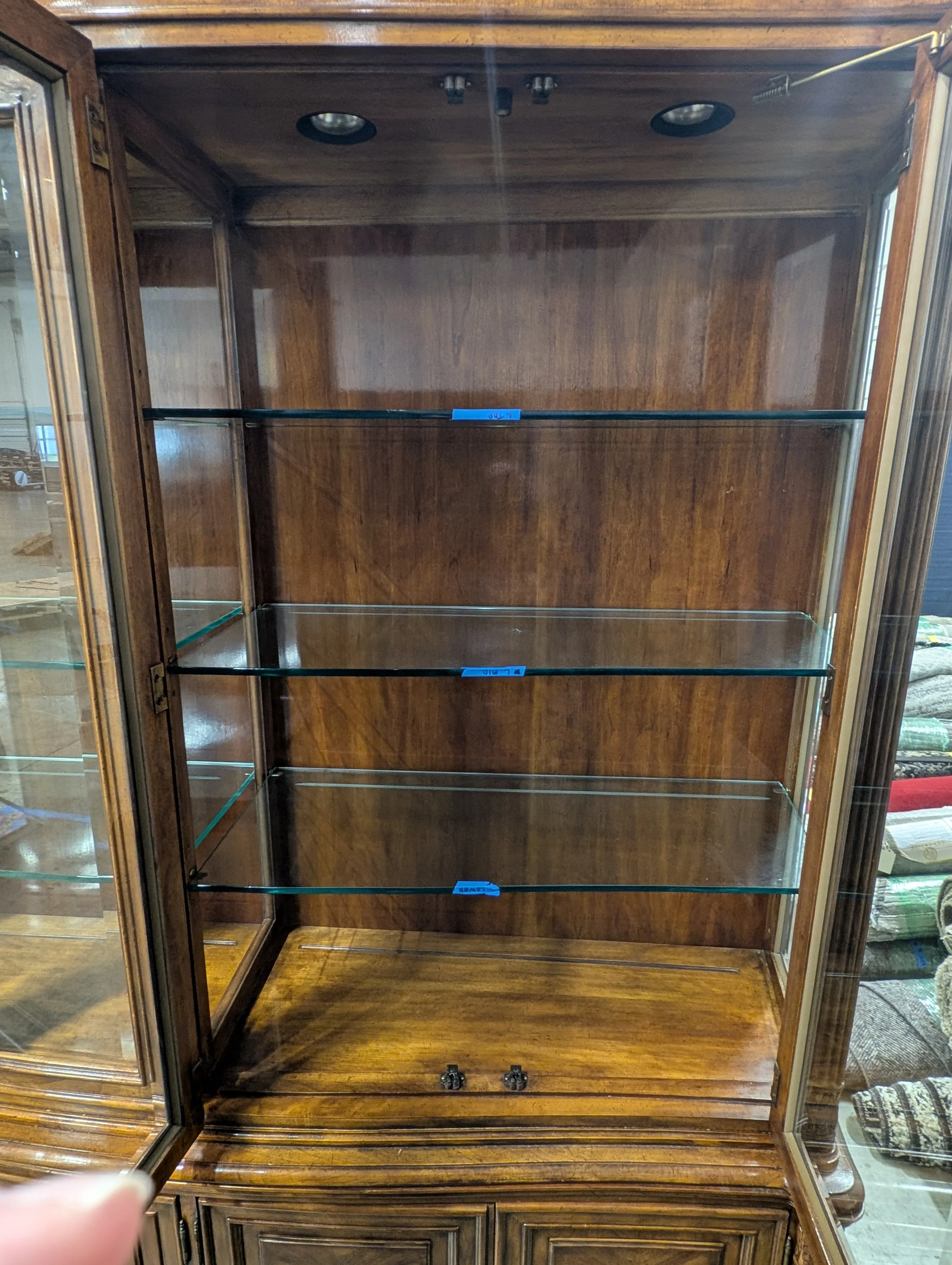 DREXEL Hardwood Curio Cabinet - Image 10