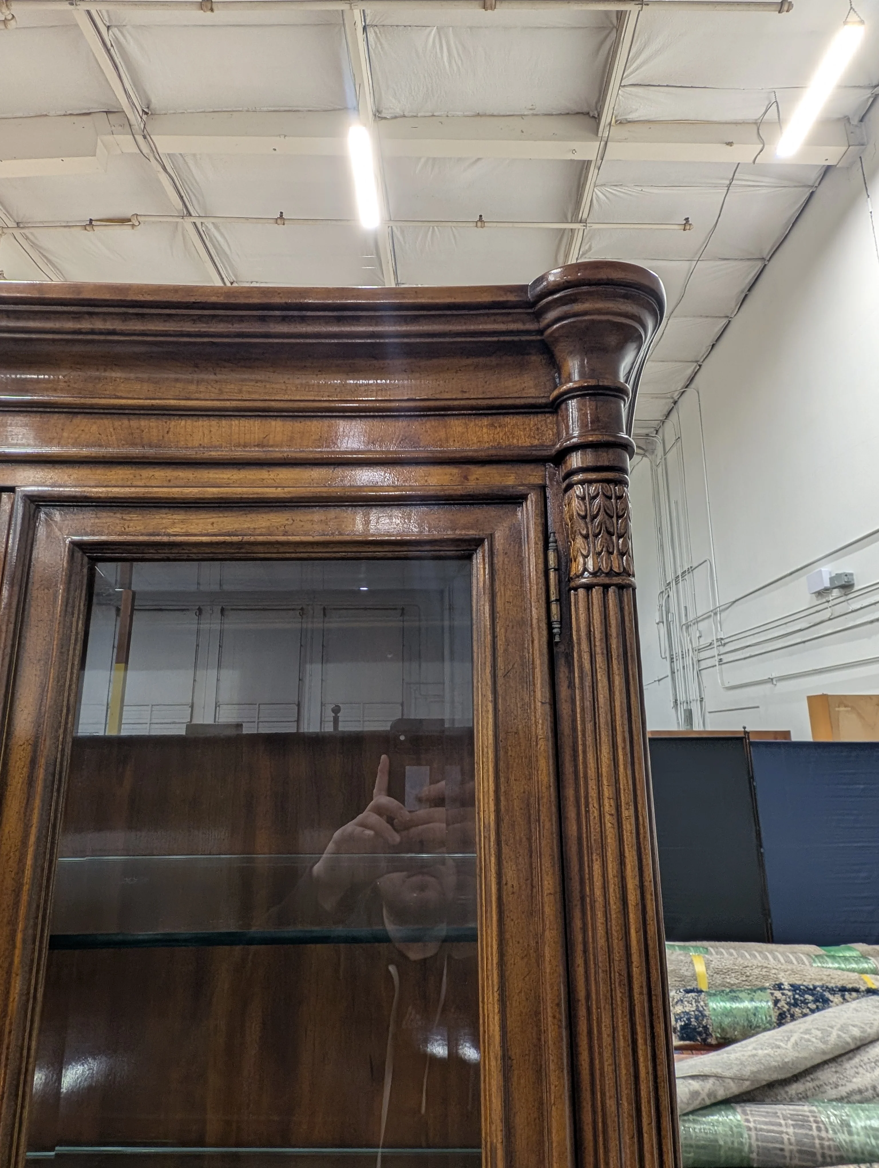DREXEL Hardwood Curio Cabinet - Image 11