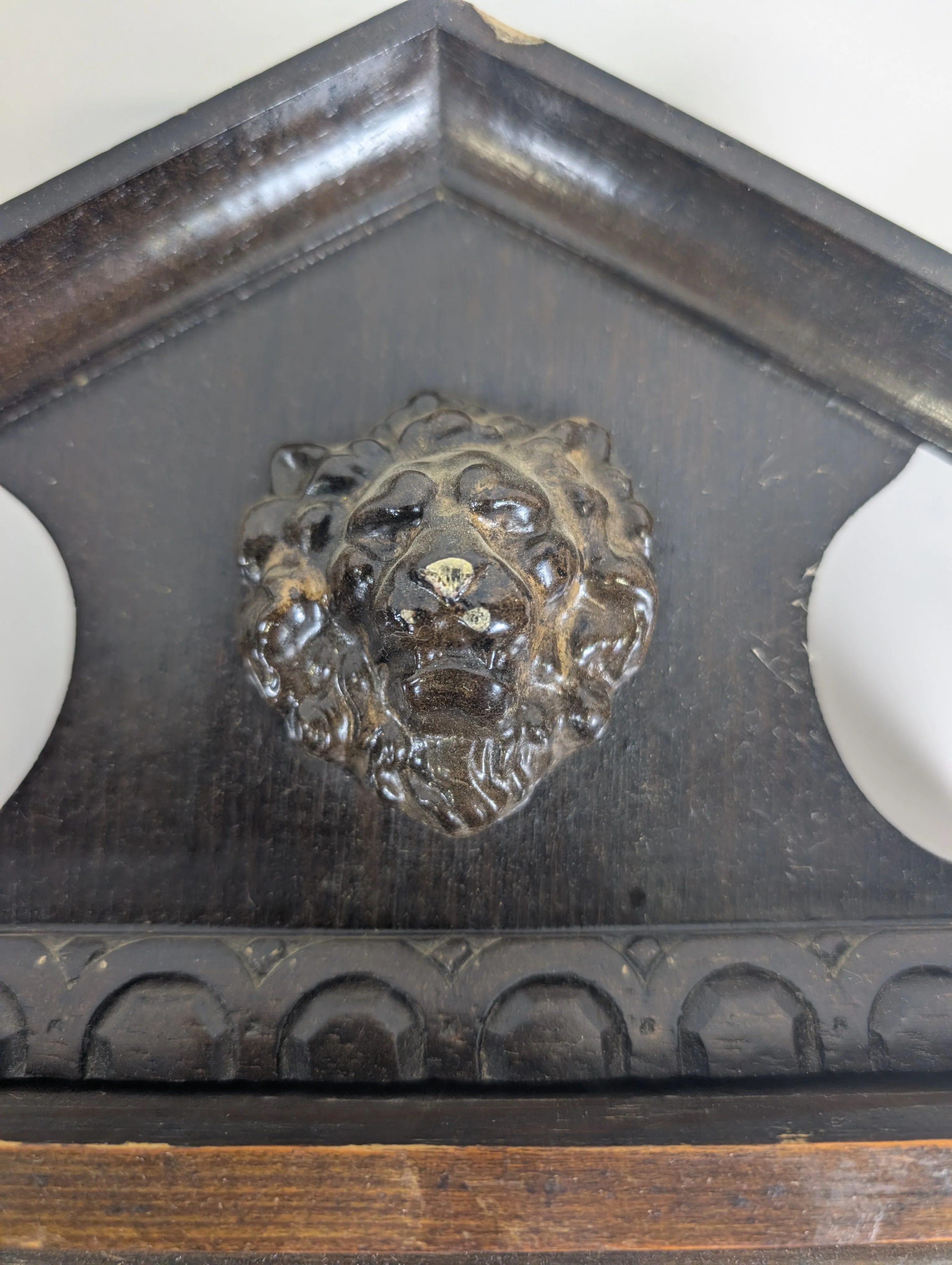 Antique Dark Wood Grandfather Clock - Image 5