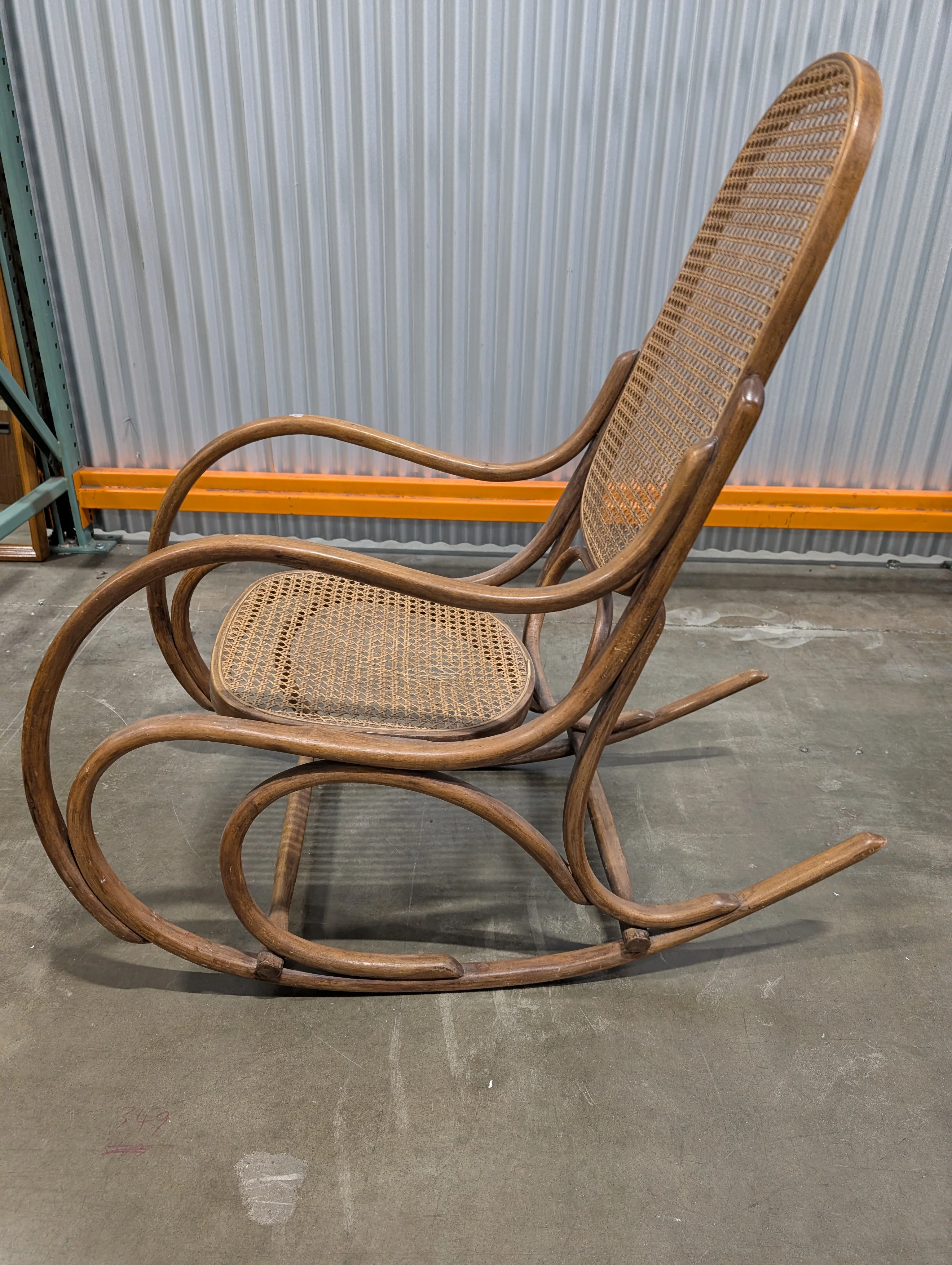 Vintage STOR-AL Wicker Rocking Chair - Image 3