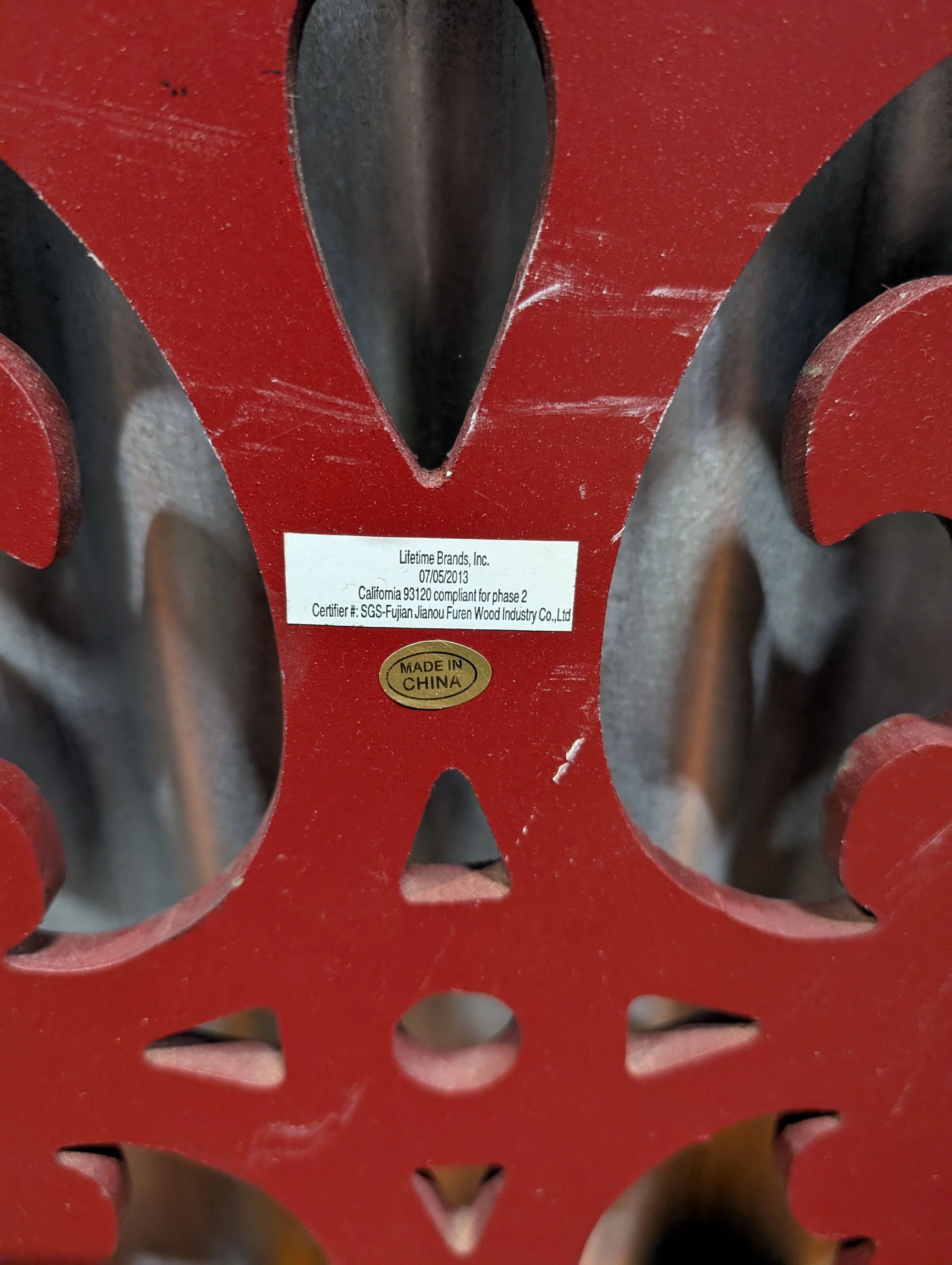 Ornate Red Decorative Panels - Image 3