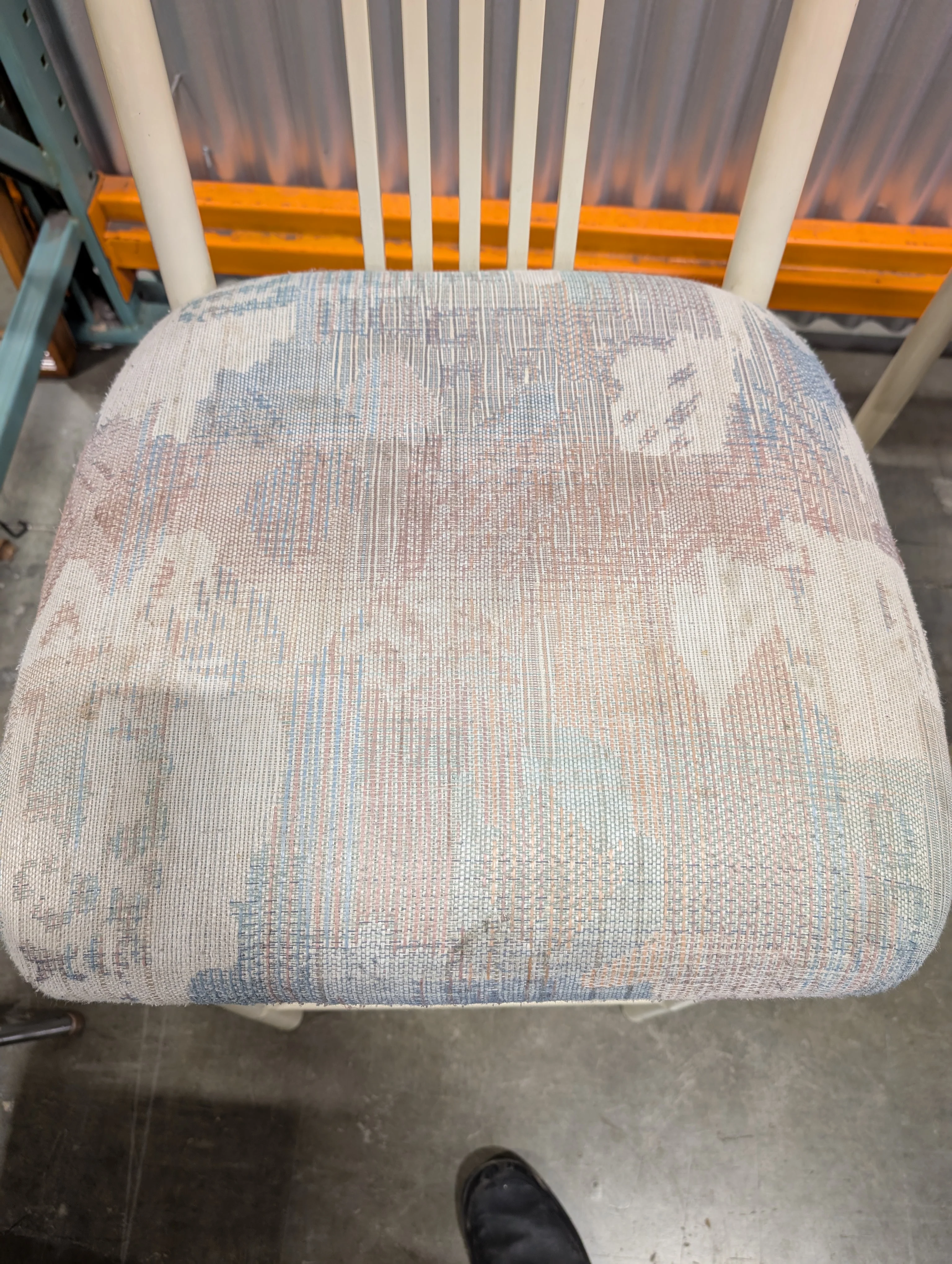 One White Metal Bar Height Chair - Image 3