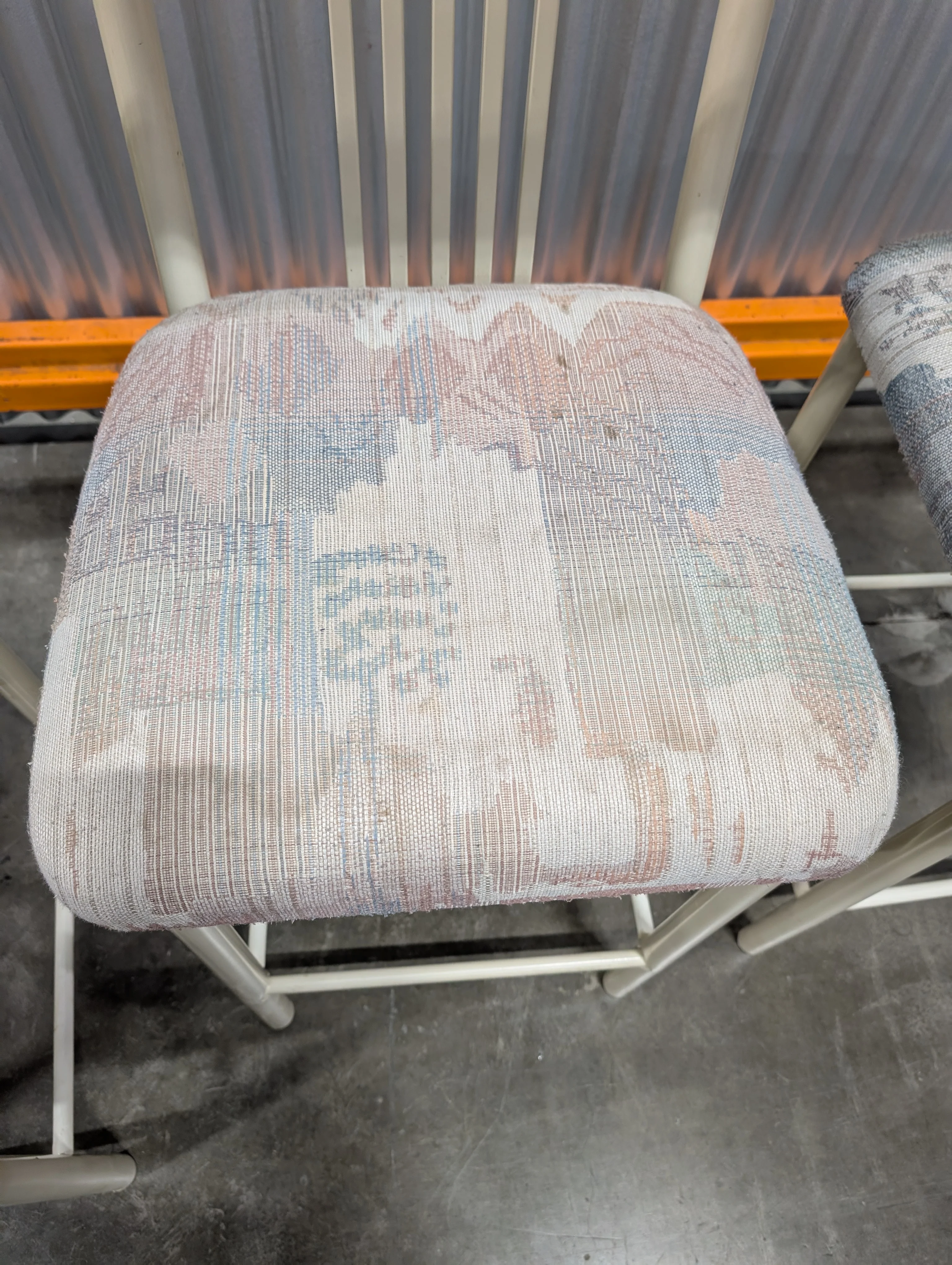 One White Metal Bar Height Chair - Image 4