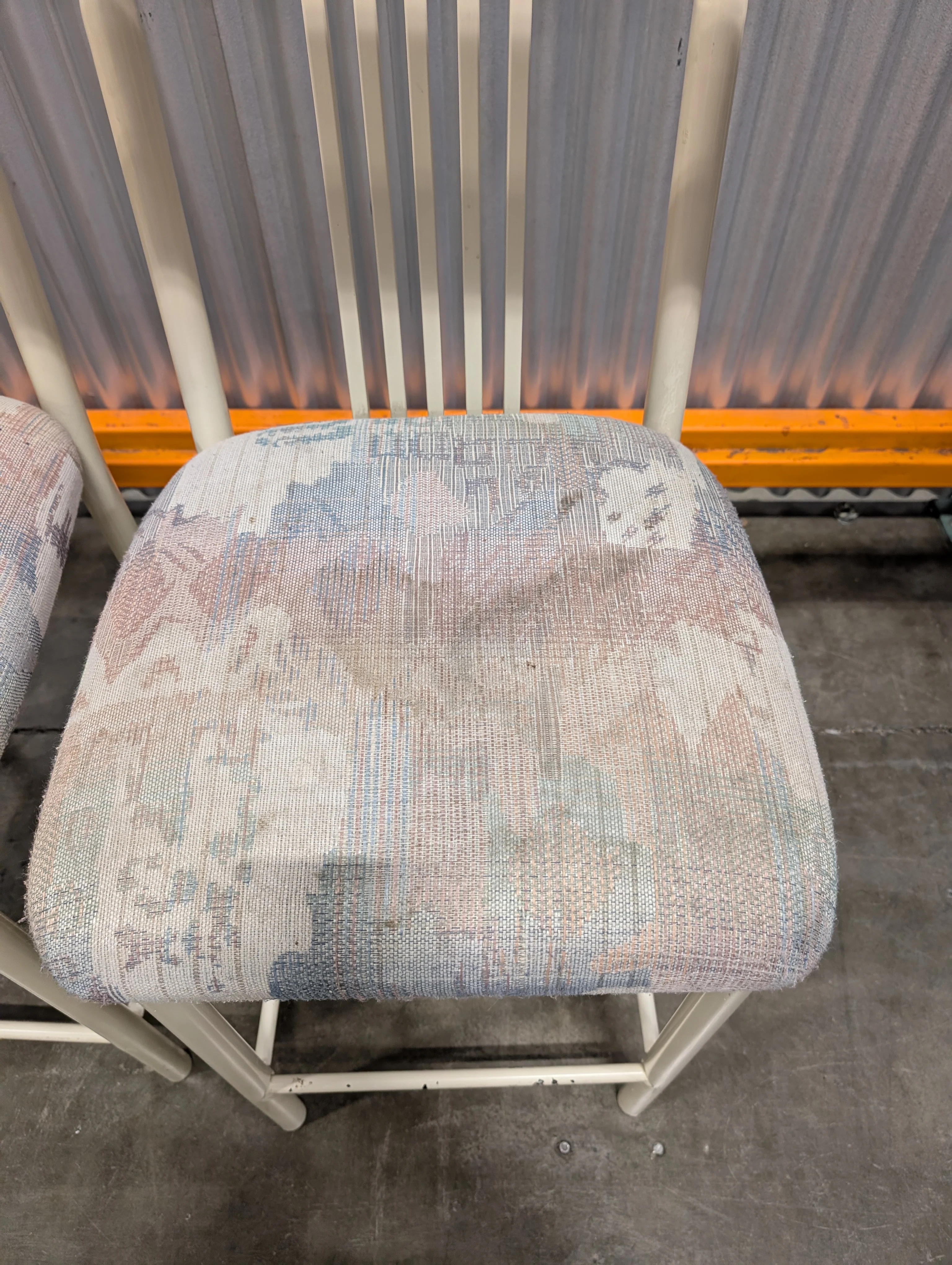 One White Metal Bar Height Chair - Image 6