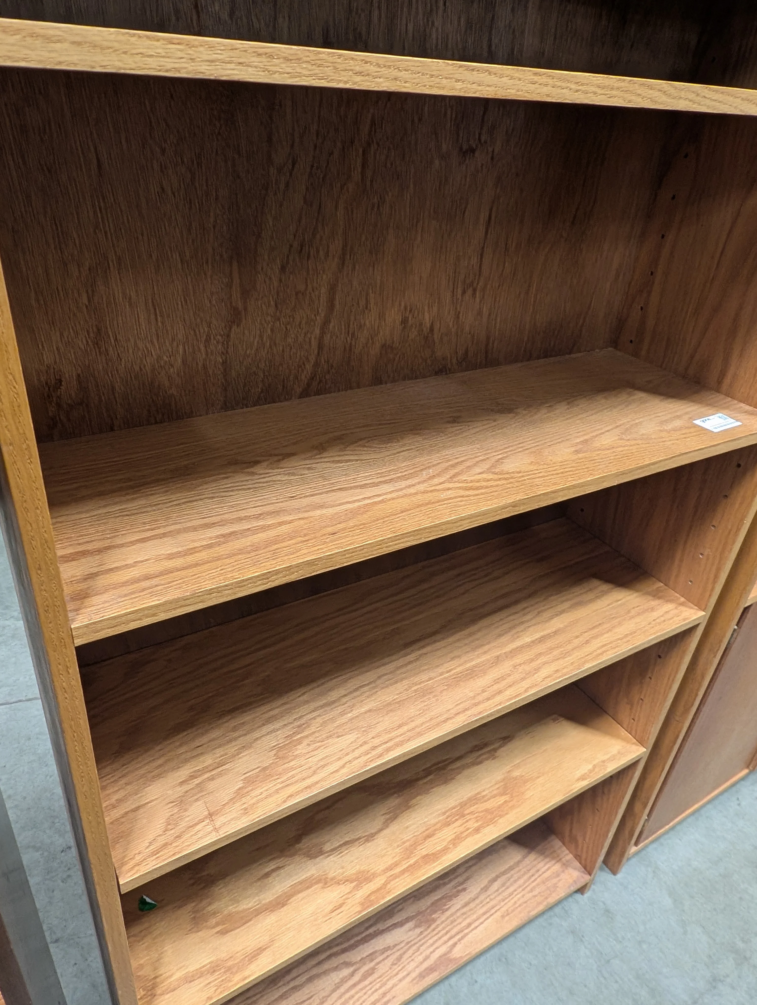 Rich-toned Wood Bookcase with Five Shelves - Image 4