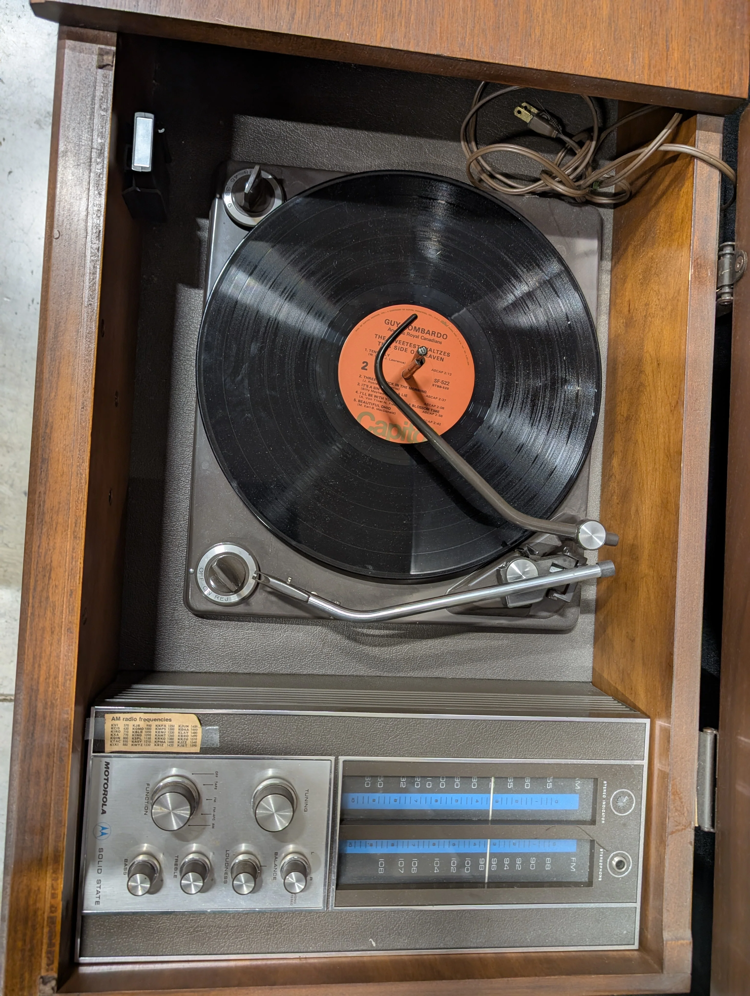 Mid-Century Modern Hardwood Stereo Console - Image 7