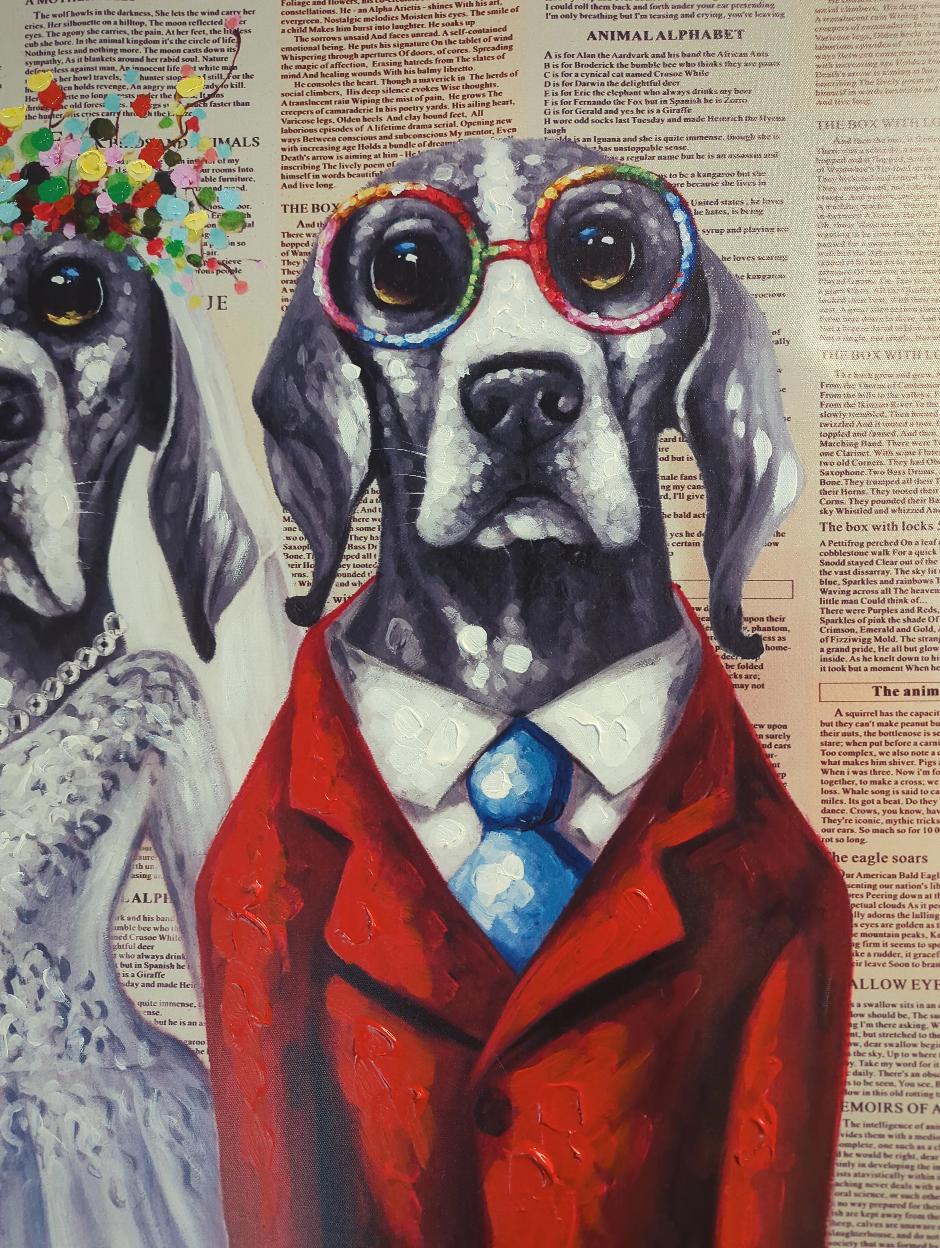 Charming Dog Couple Canvas Art - Image 3