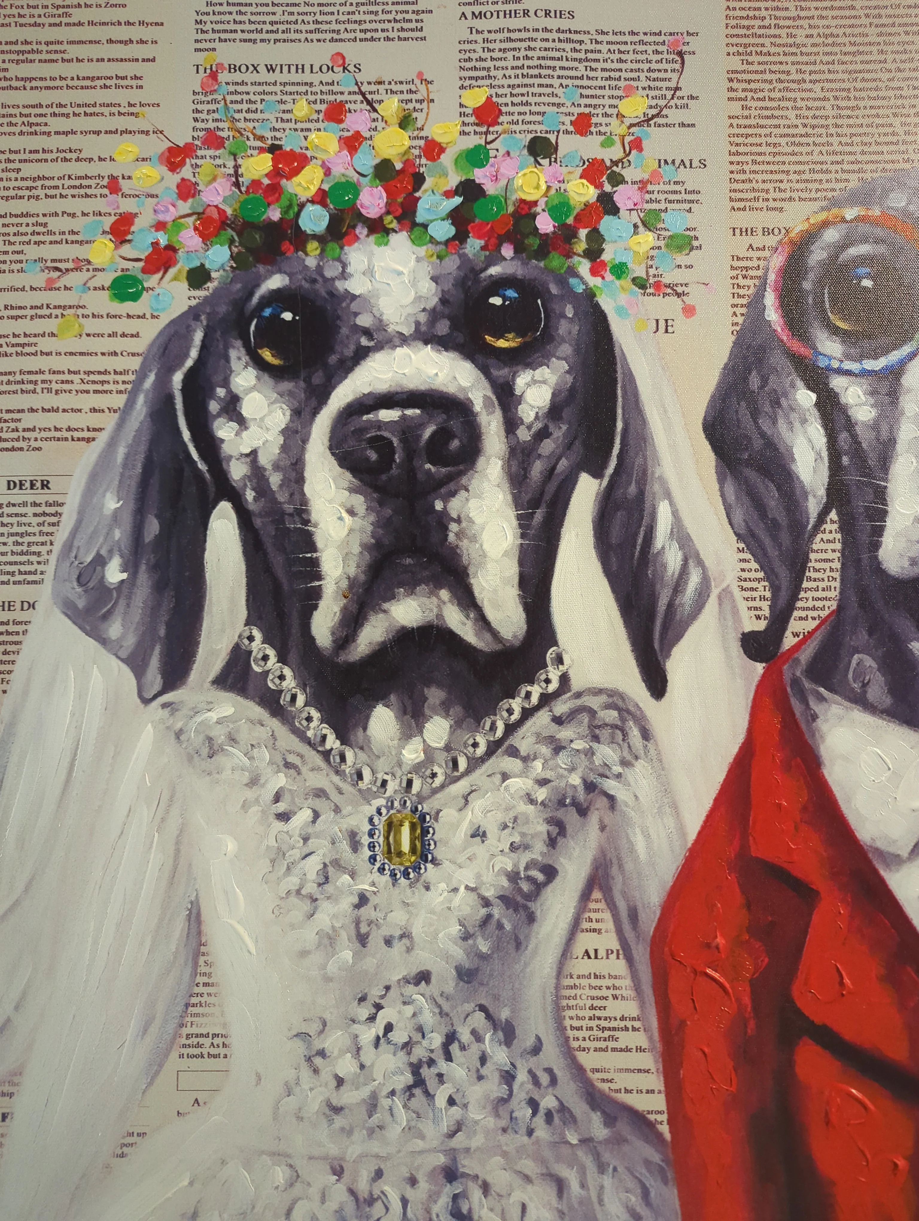 Charming Dog Couple Canvas Art - Image 4
