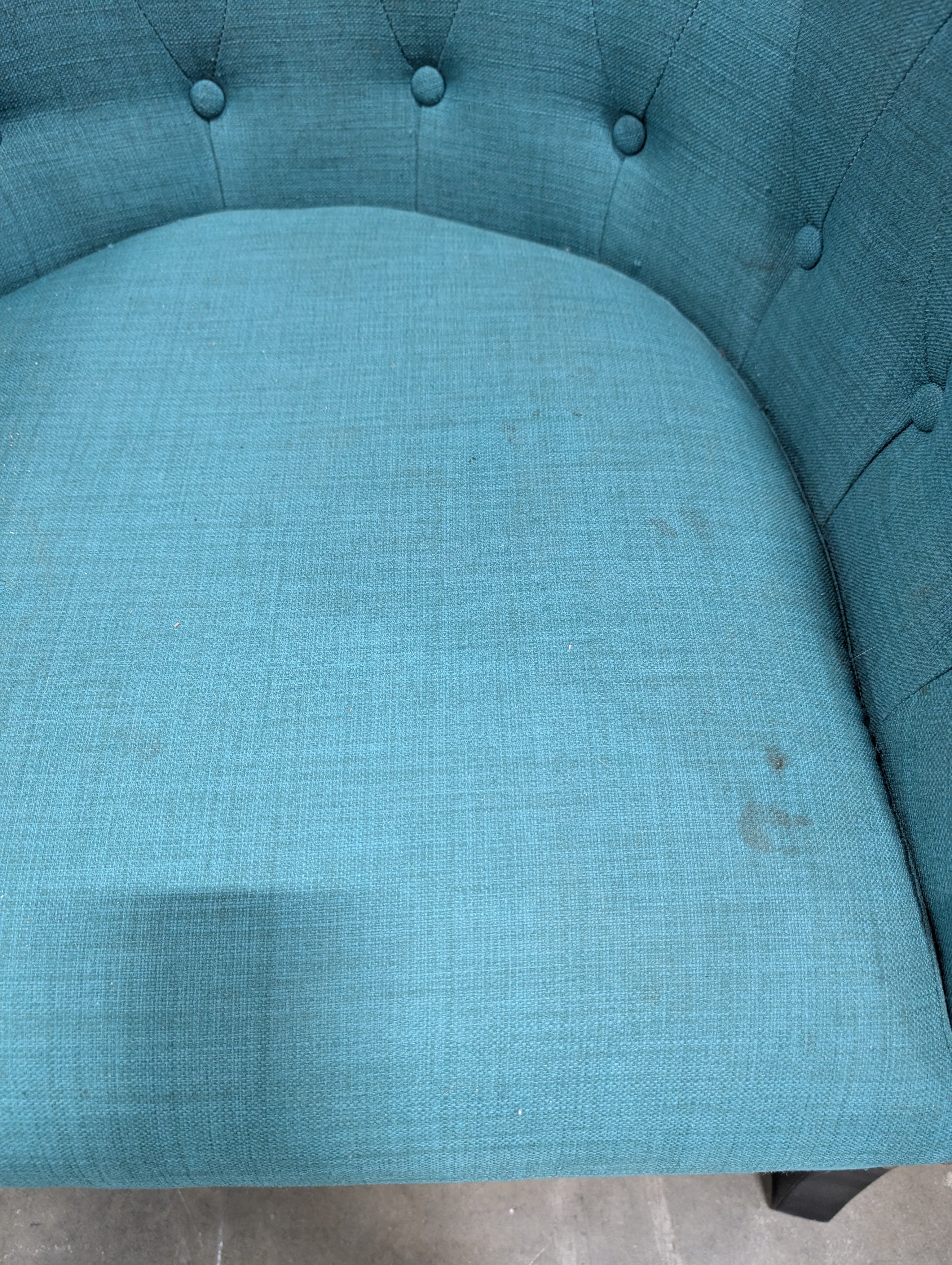Teal Button-Tufted Accent Chair - Image 3