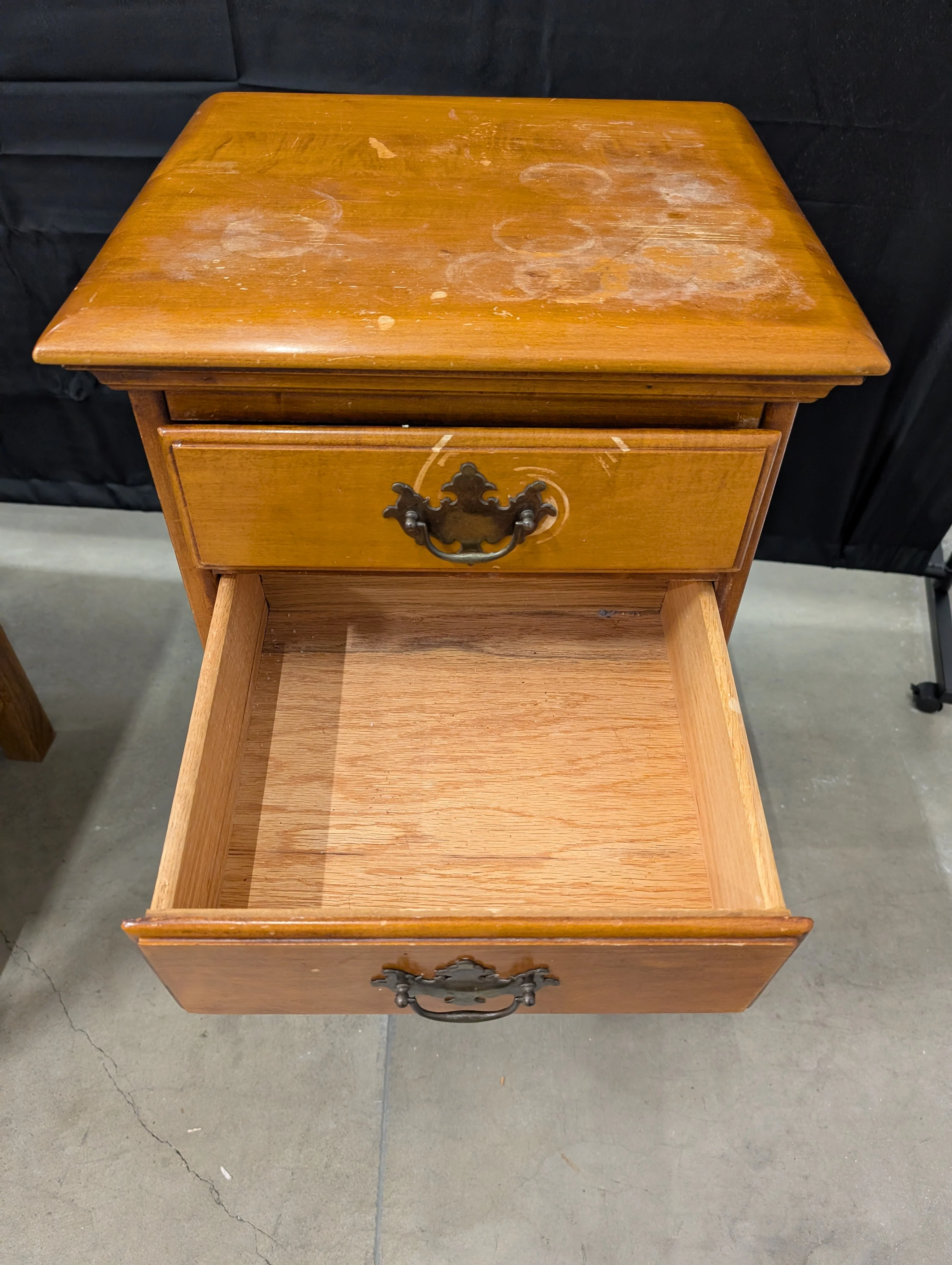 Rustic Solid Maple Four-Drawer Nightstand - Image 5