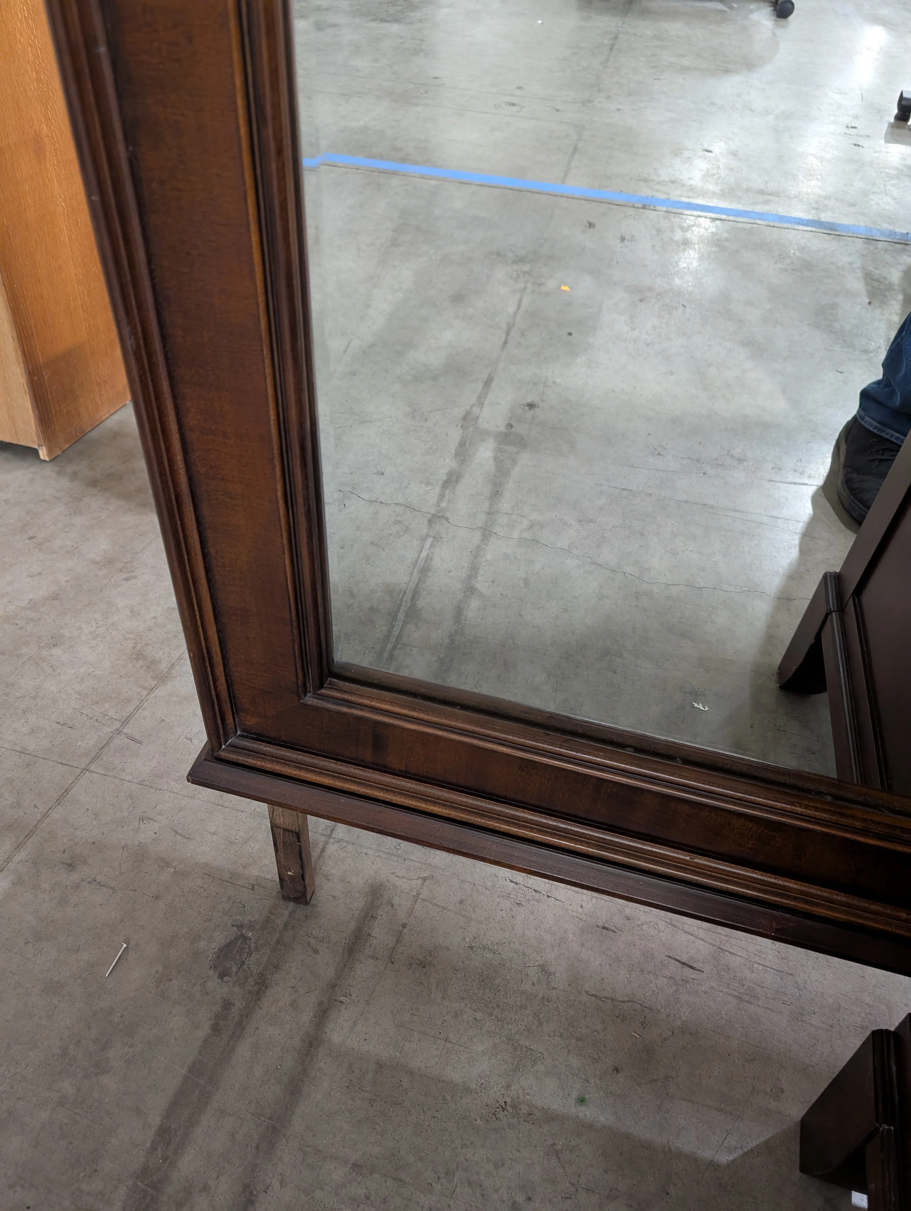 Curved Hardwood Twelve drawers mirror Dresser with Mirror - Image 7