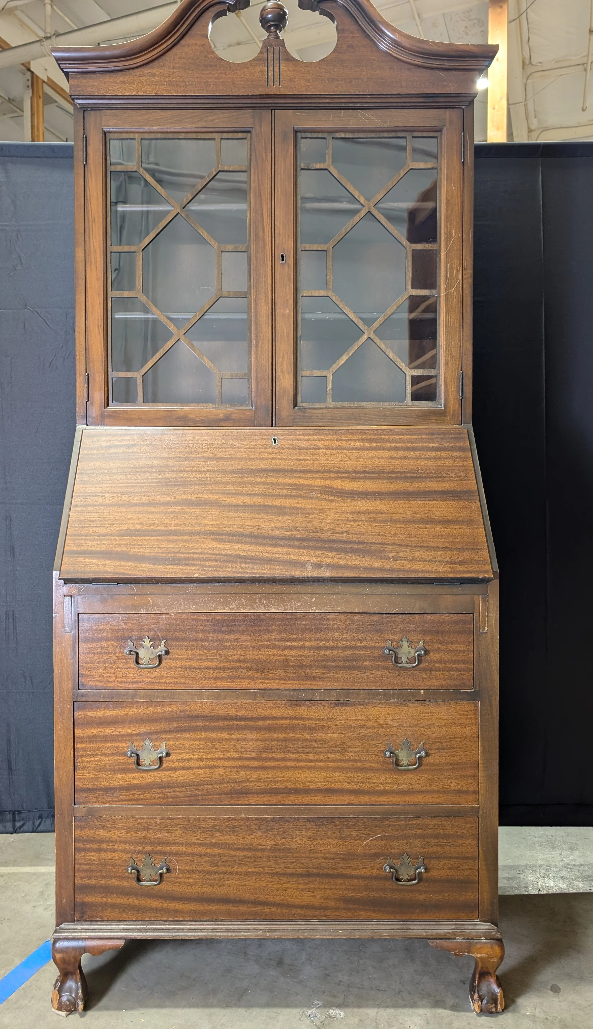 Antique Maddox Table Secretary Desk with hutch - Image 3
