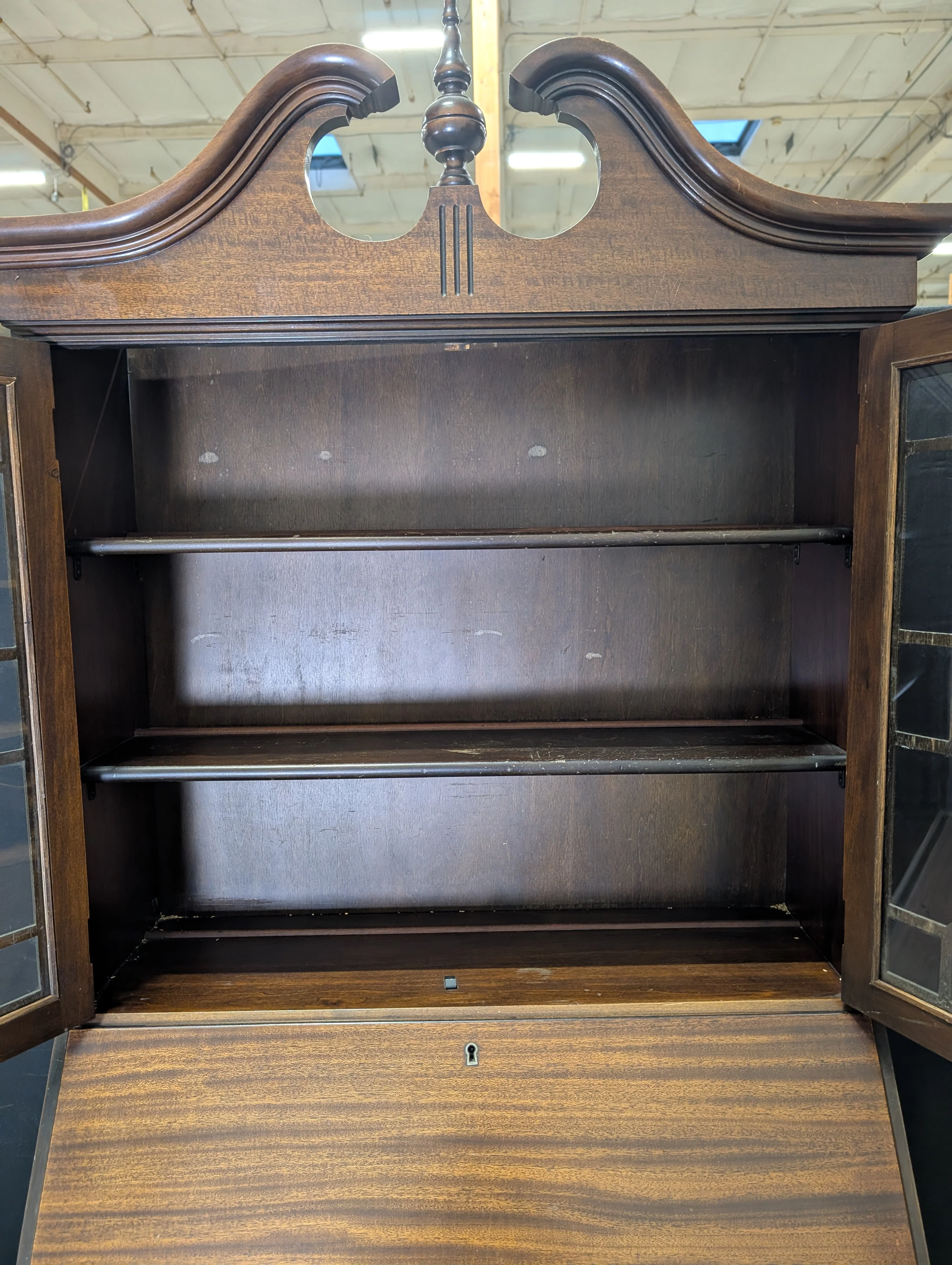 Antique Maddox Table Secretary Desk with hutch - Image 4