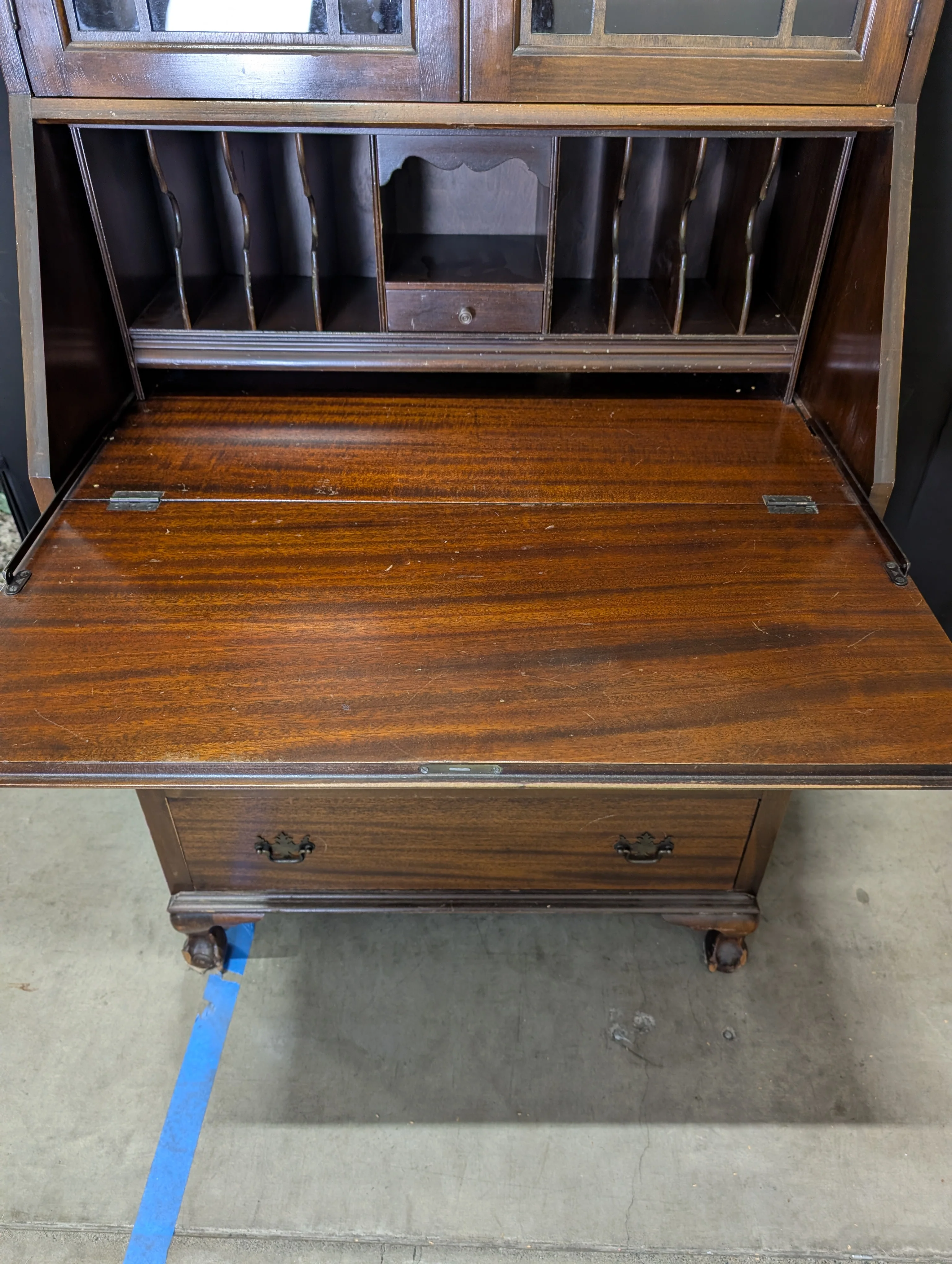 Antique Maddox Table Secretary Desk with hutch - Image 6