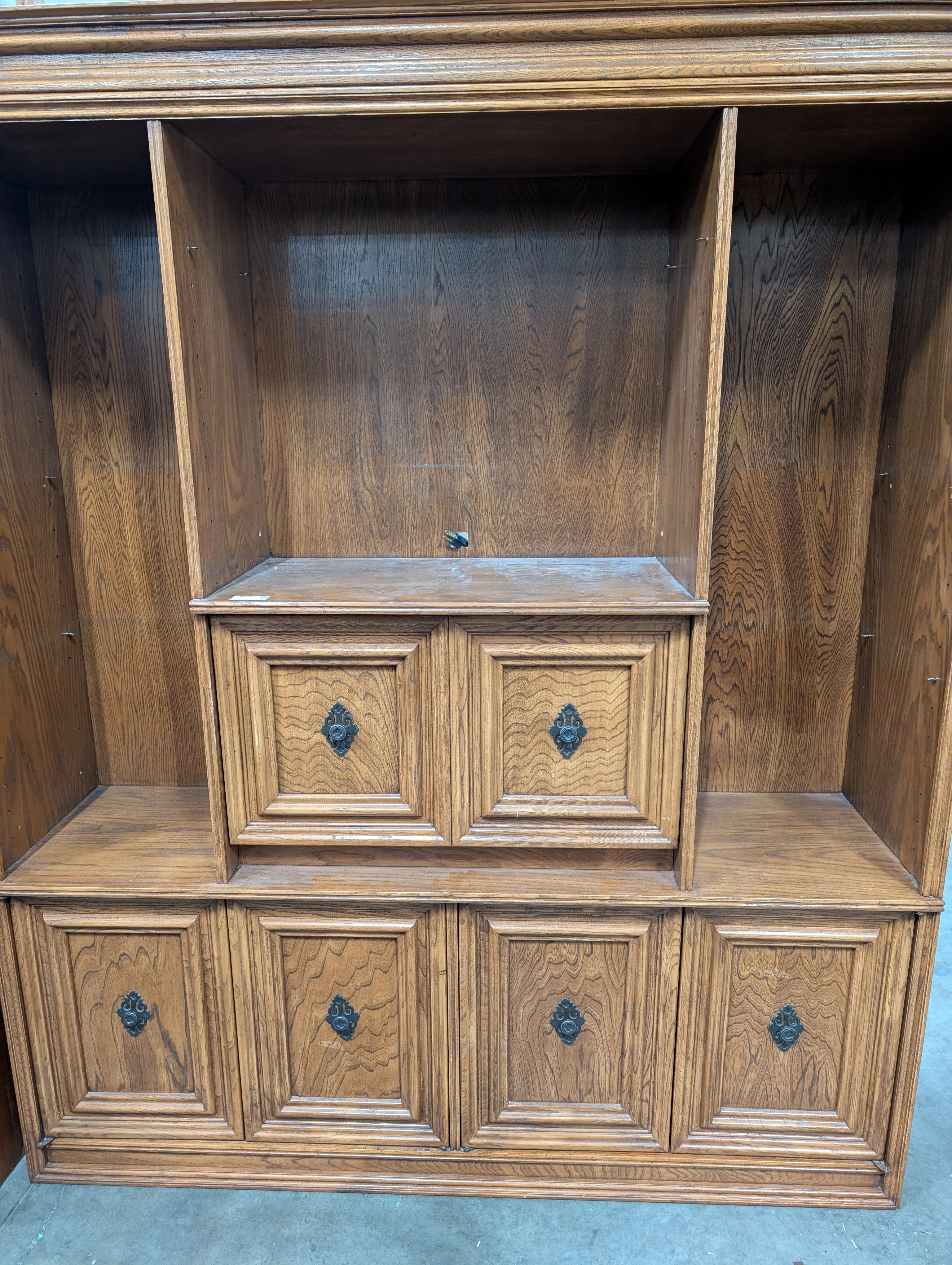 Mid-Century Modern Hardwood Entertainment Center - Image 2