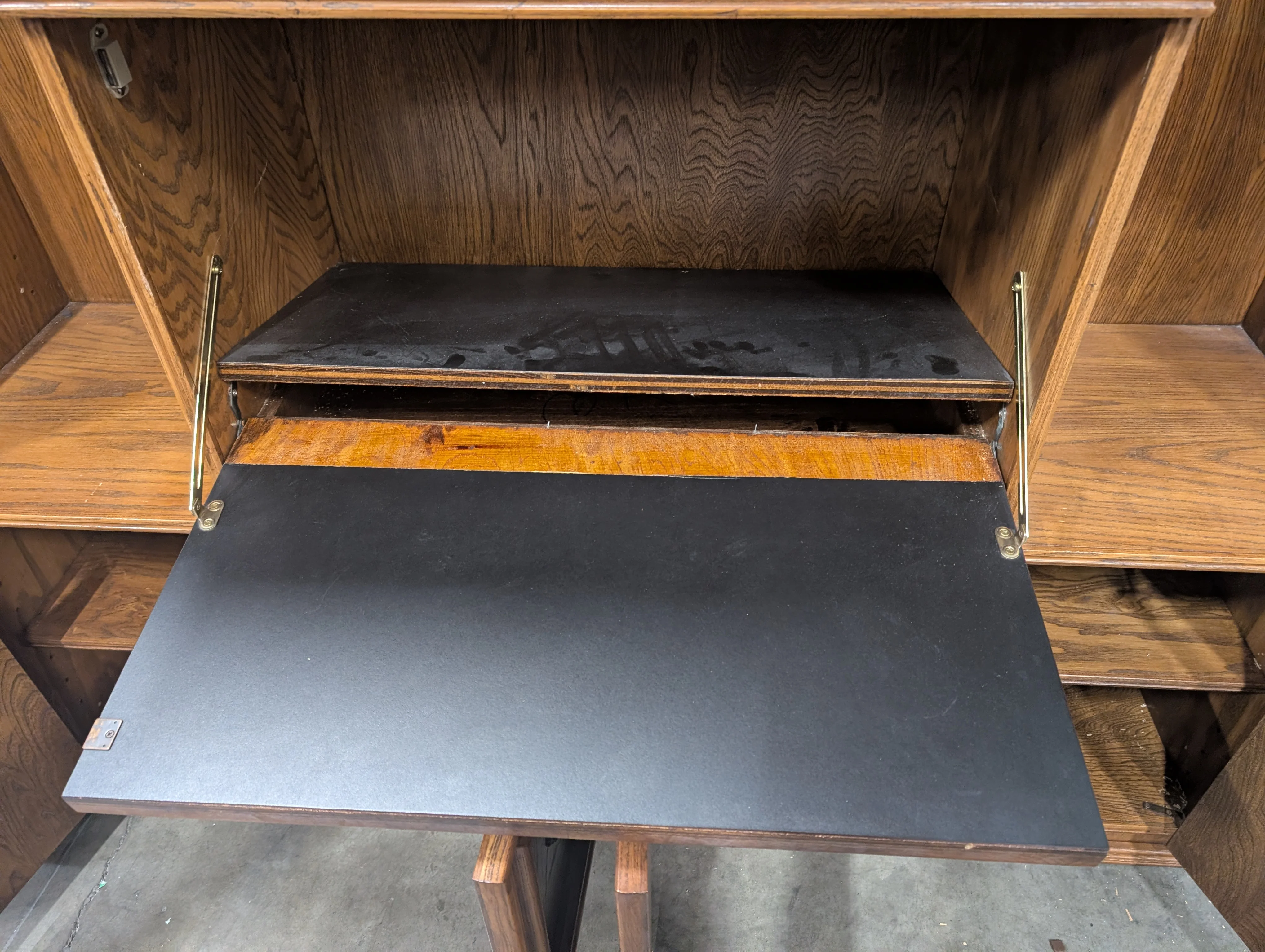 Mid-Century Modern Hardwood Entertainment Center - Image 3