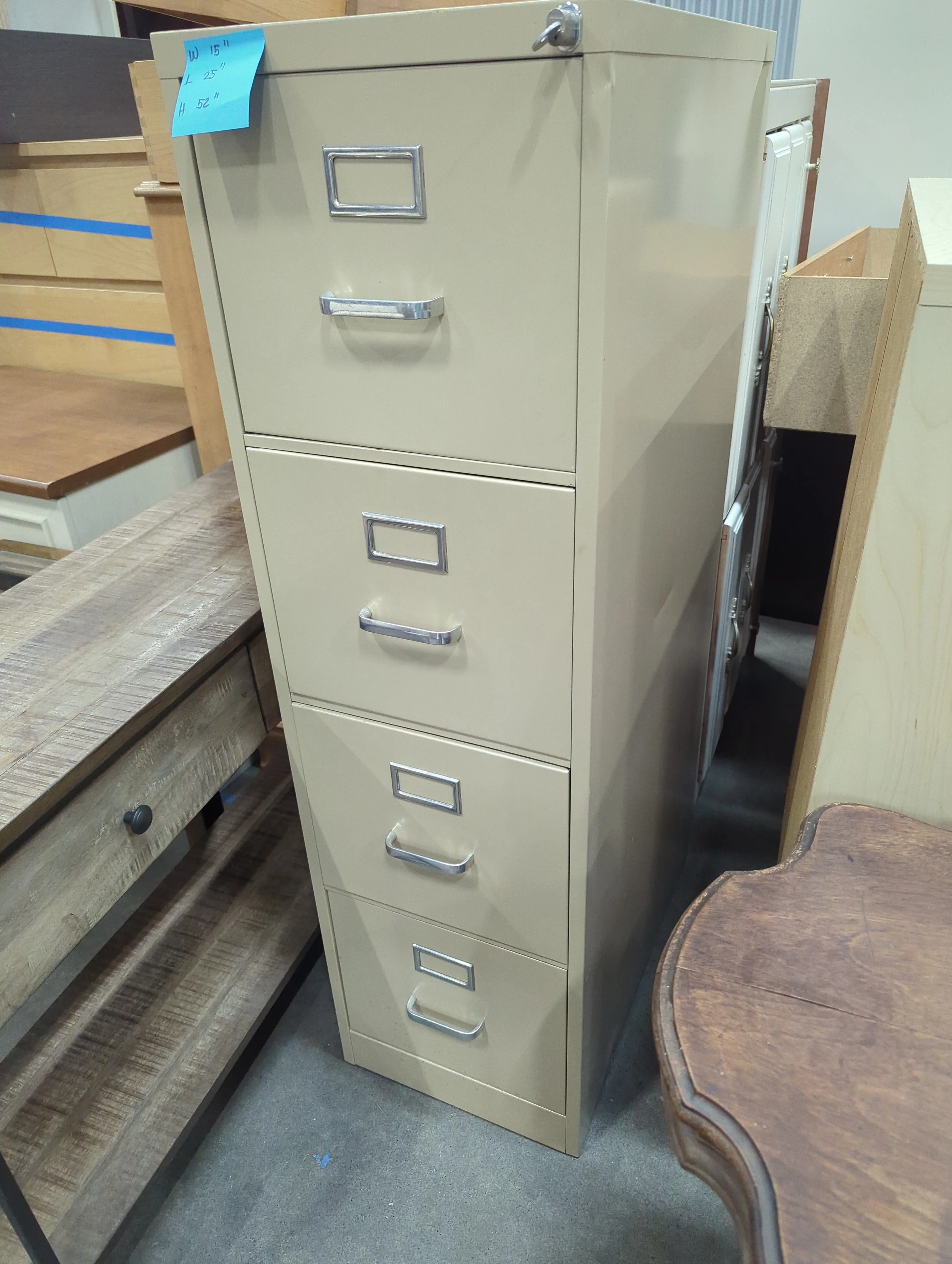 Warehouse sale - Four-Drawer Metal Filing Cabinet - Image 2