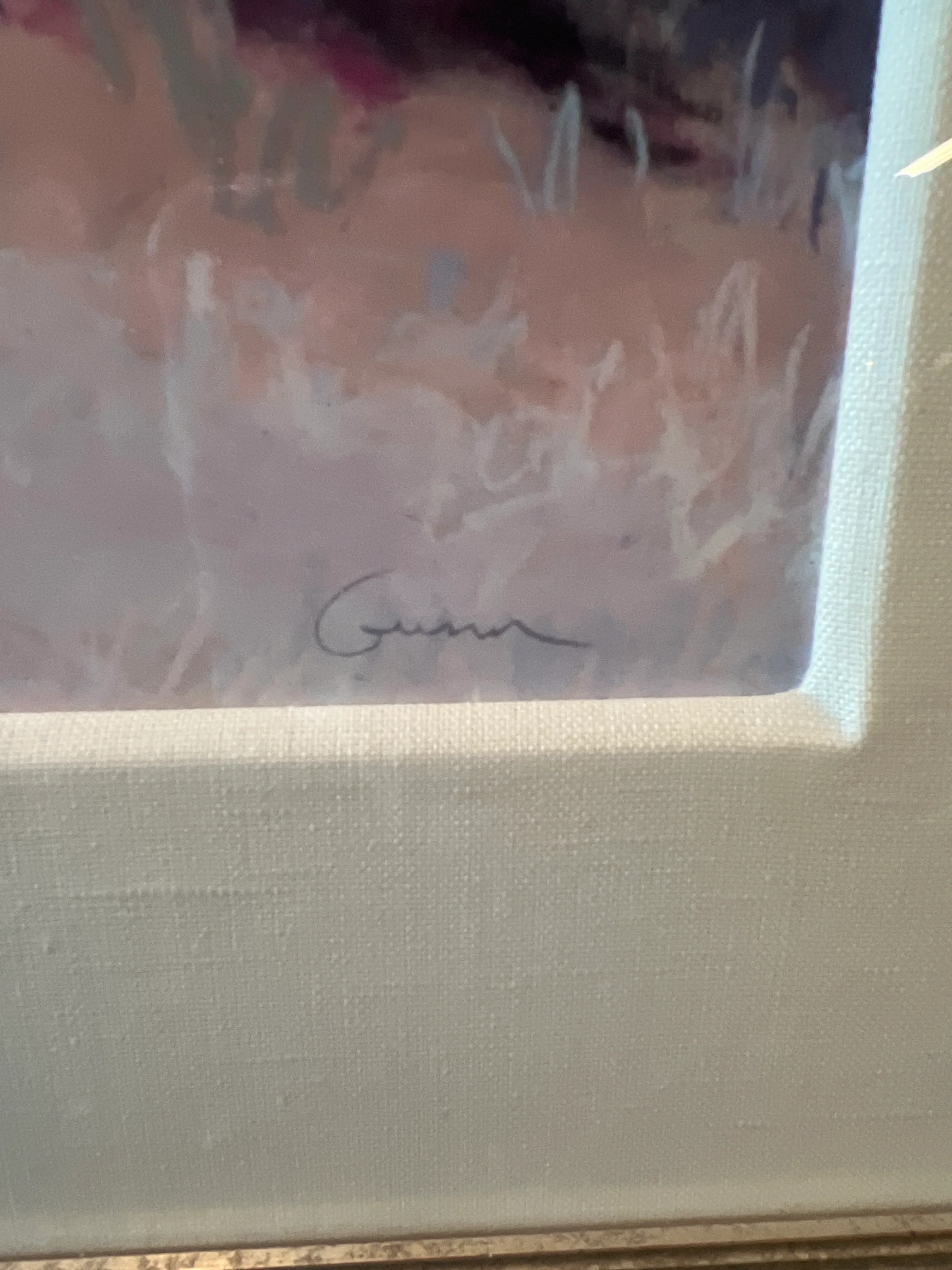 Ellen Gunn Signed Lithograph in Gilded Frame - Image 3