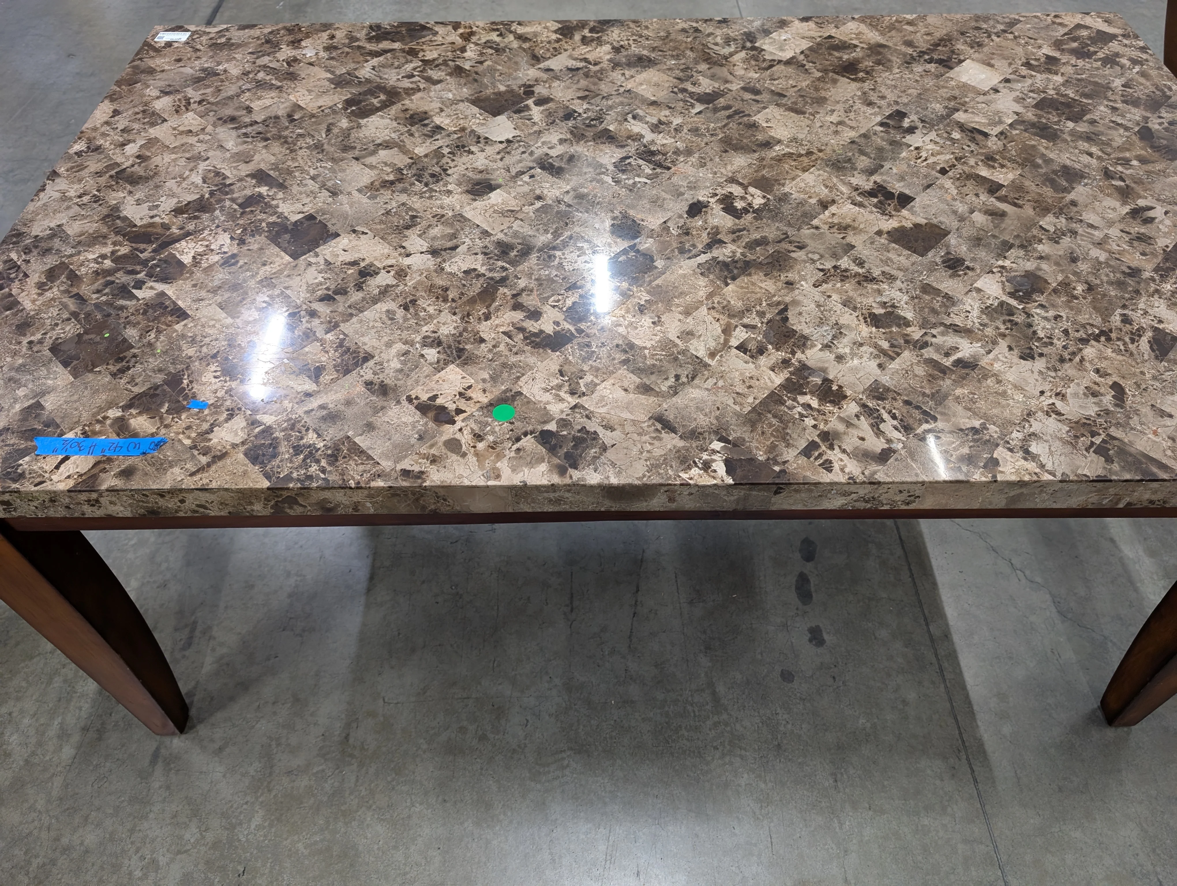 Warehouse Sale: Rectangular Dining Table with Granite-Look Top - Image 3
