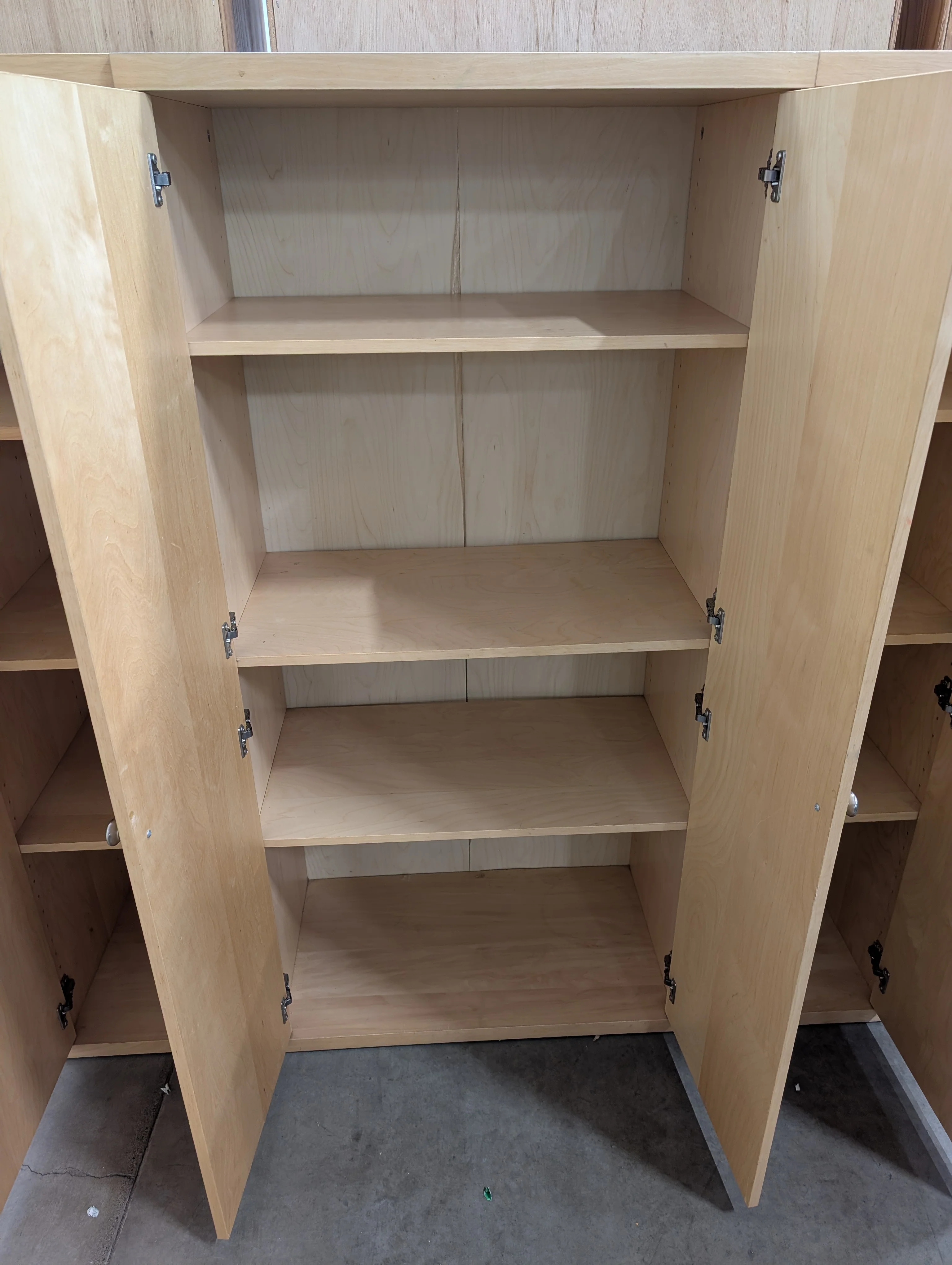 Natural Wood Storage Cabinets Set - Image 4