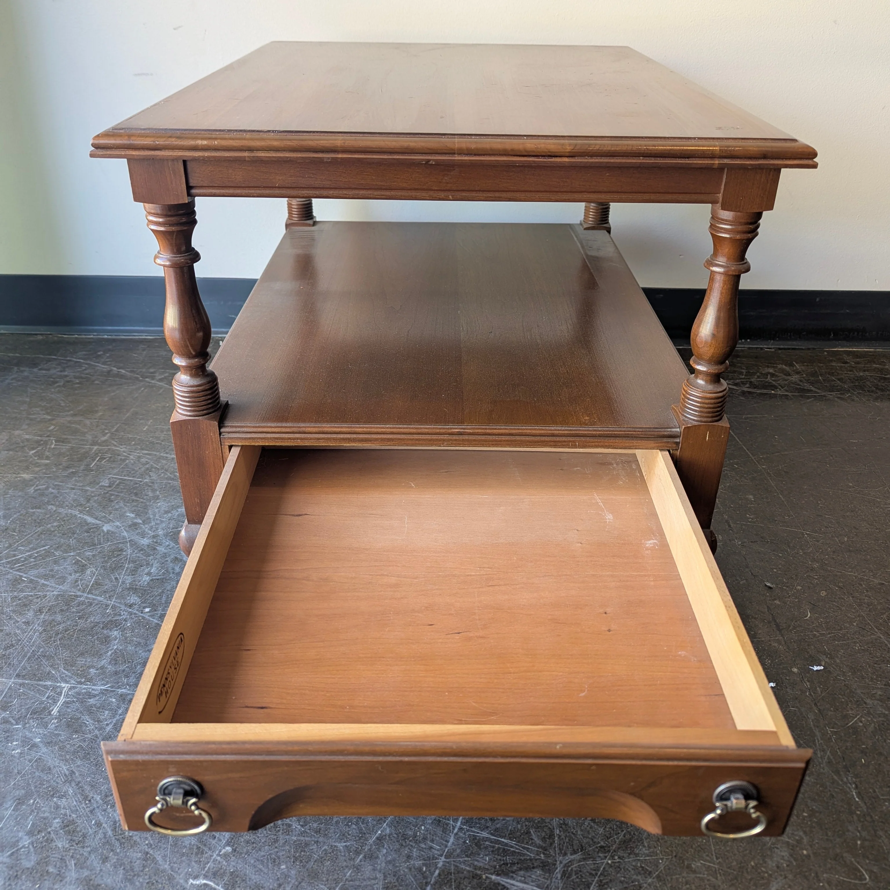 Pennsylvania House Traditional Wood Side Table with Drawer - Image 2