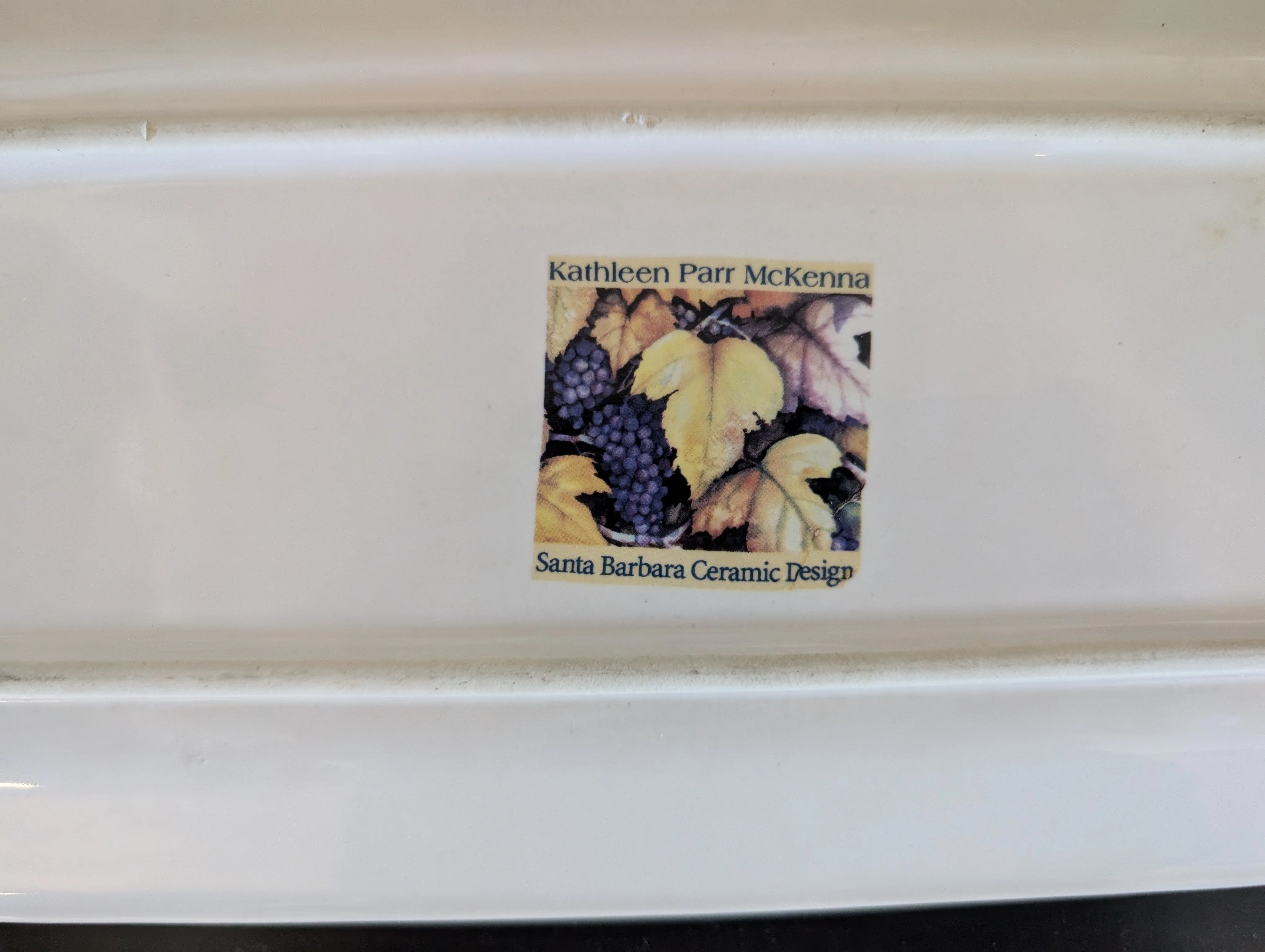 Rectangular Cheese & Wine Art Serving Platter by Kathleen T. McLane - Image 3