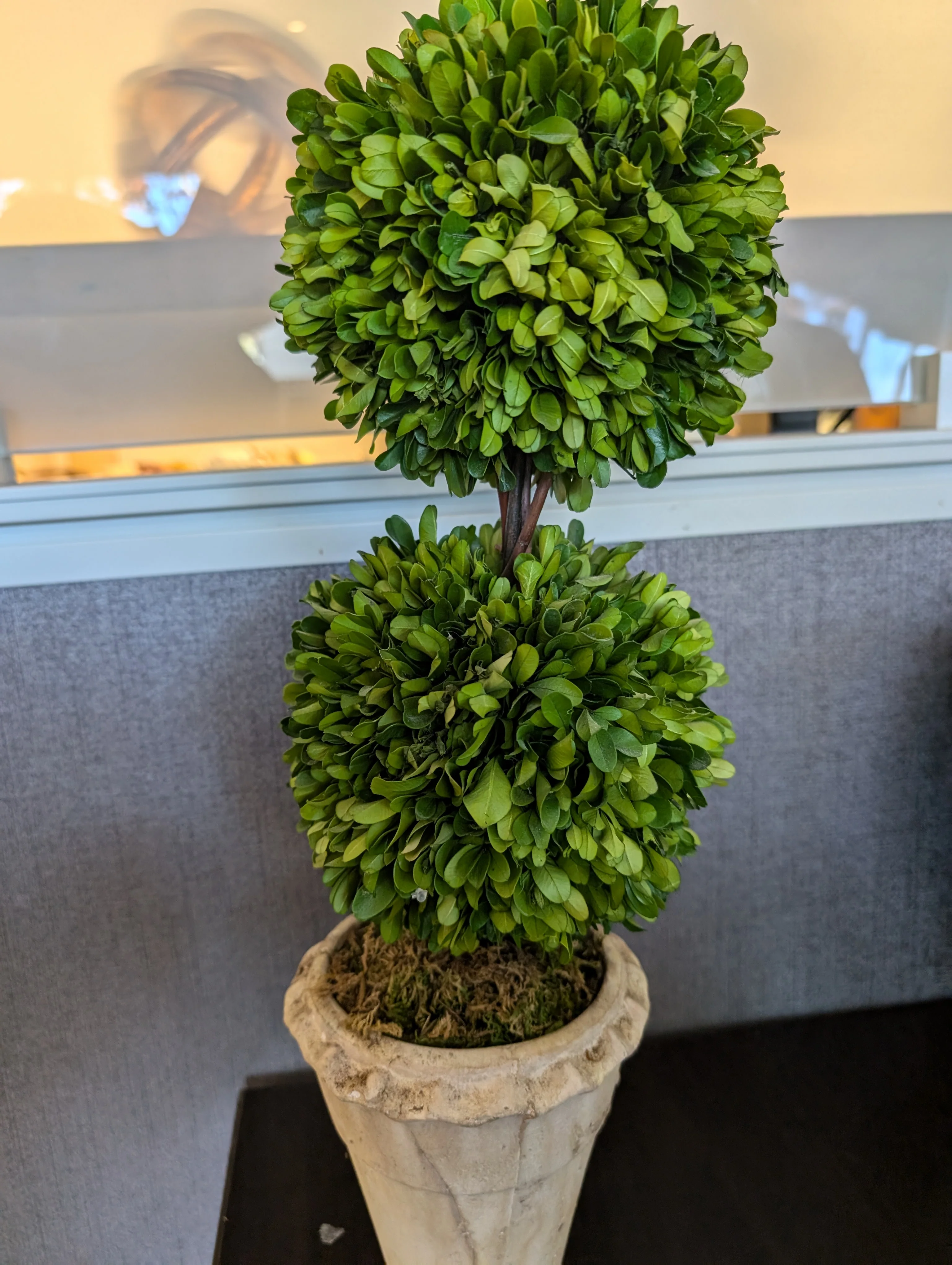 Decorative Faux Boxwood Topiary Plant - Image 3