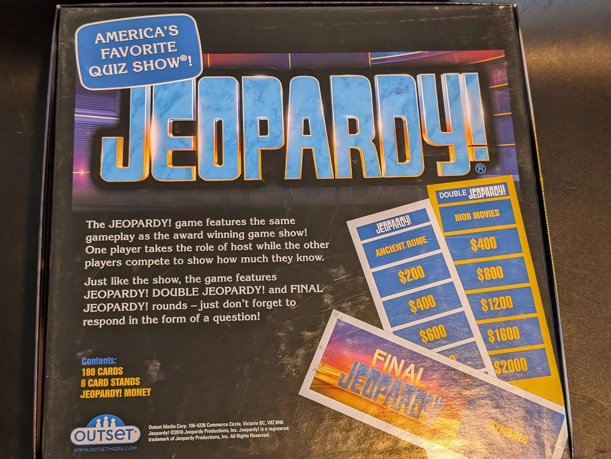 Jeopardy! America's Favorite Quiz Show Board Game by Outset - Image 3