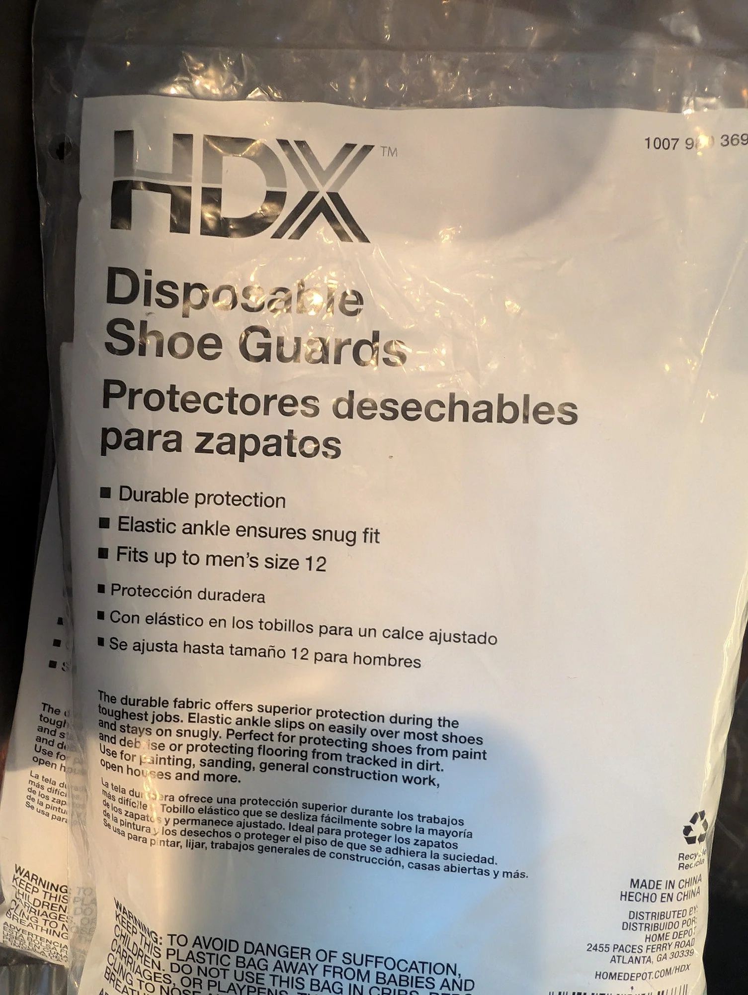HDX Disposable Shoe Guards - 3 Pair, One Size - Image 3