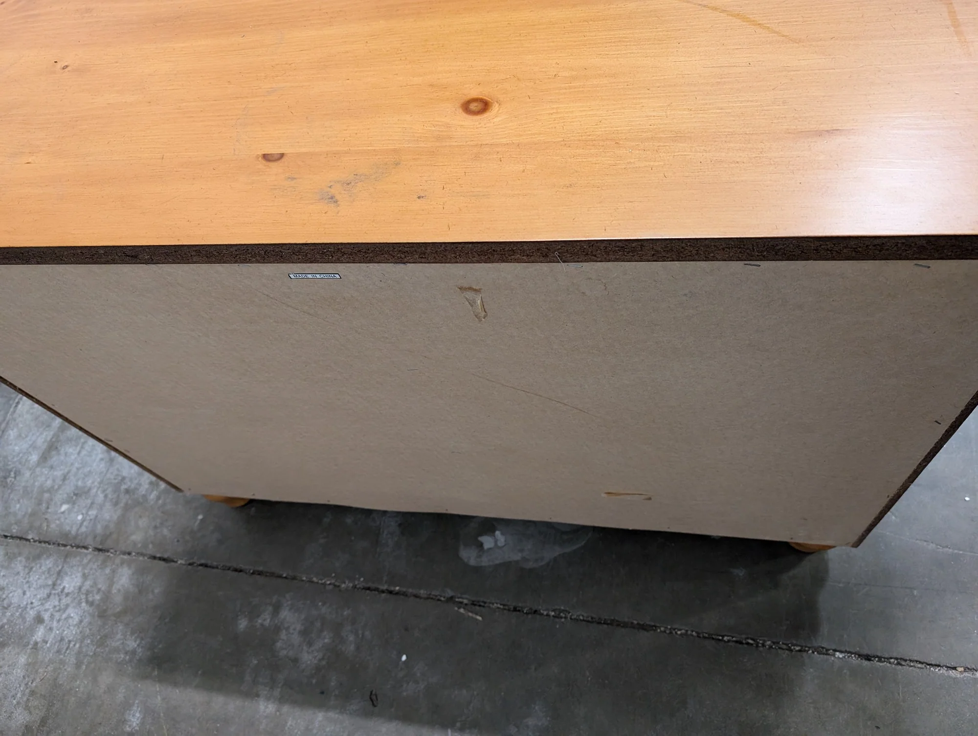 Light Color Three Drawer Dresser - Image 4