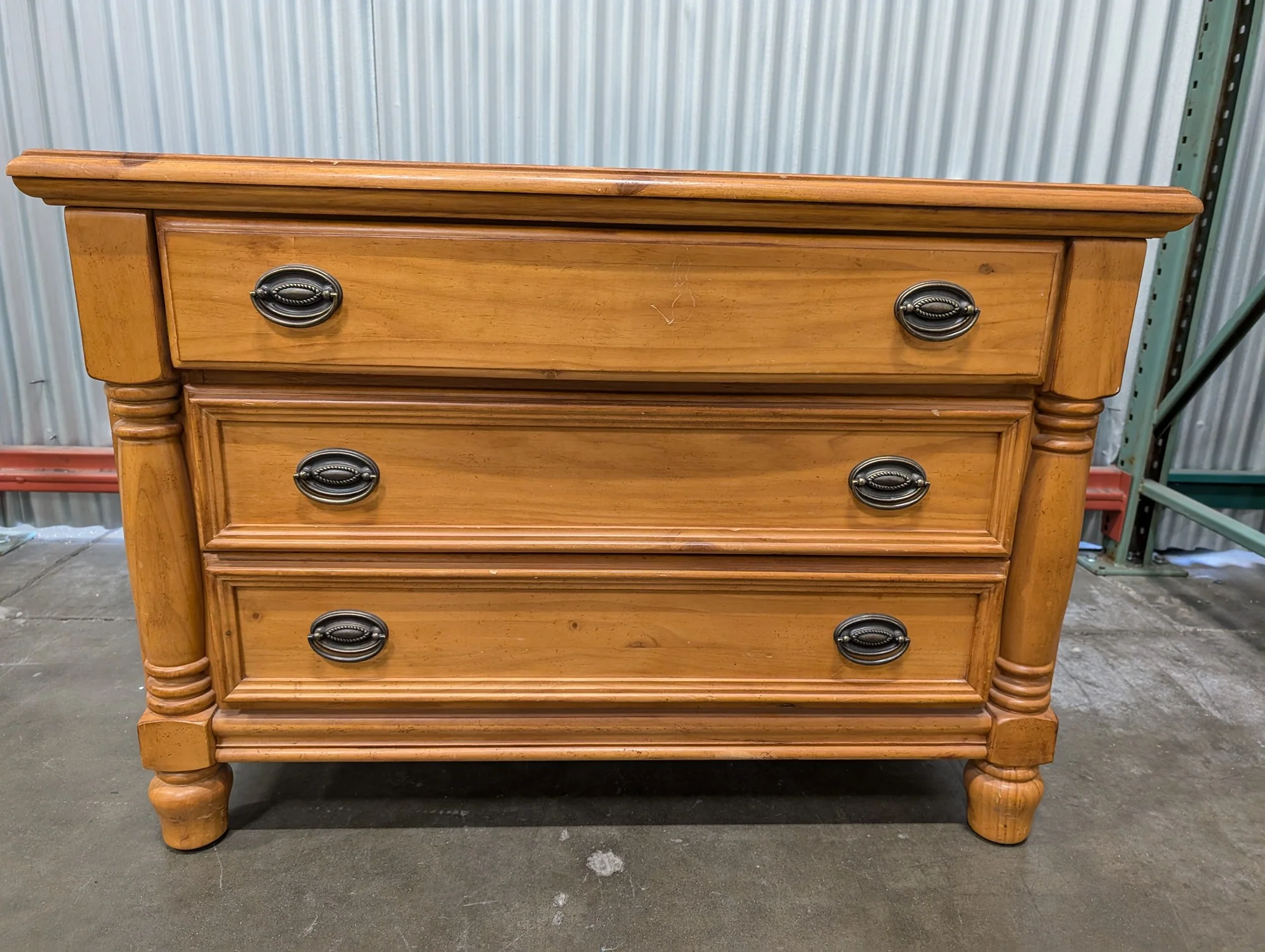 Light Color Three Drawer Dresser - Image 5