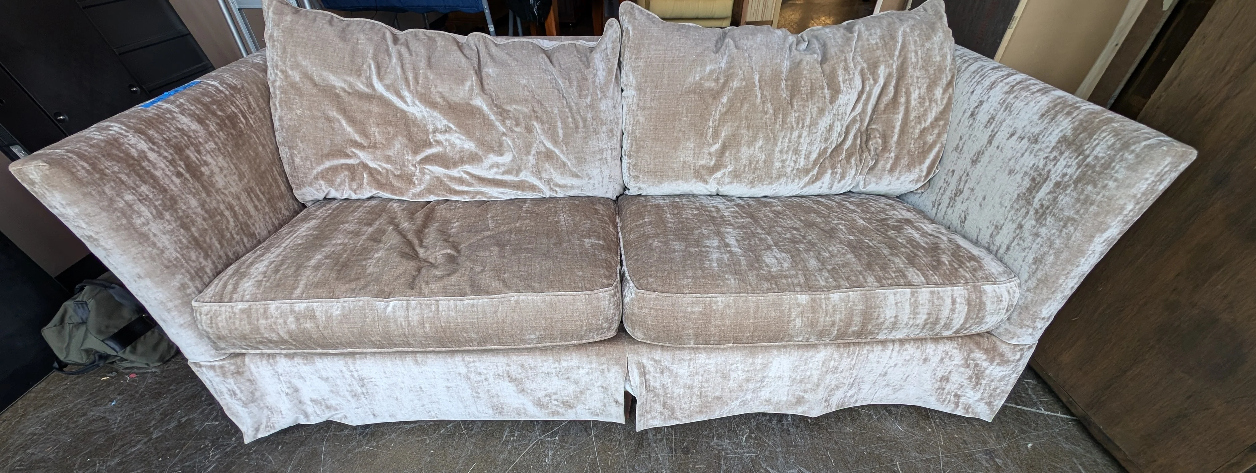 Drexel Heritage Heritage Collection Plush Velvet Sofa - Image 3