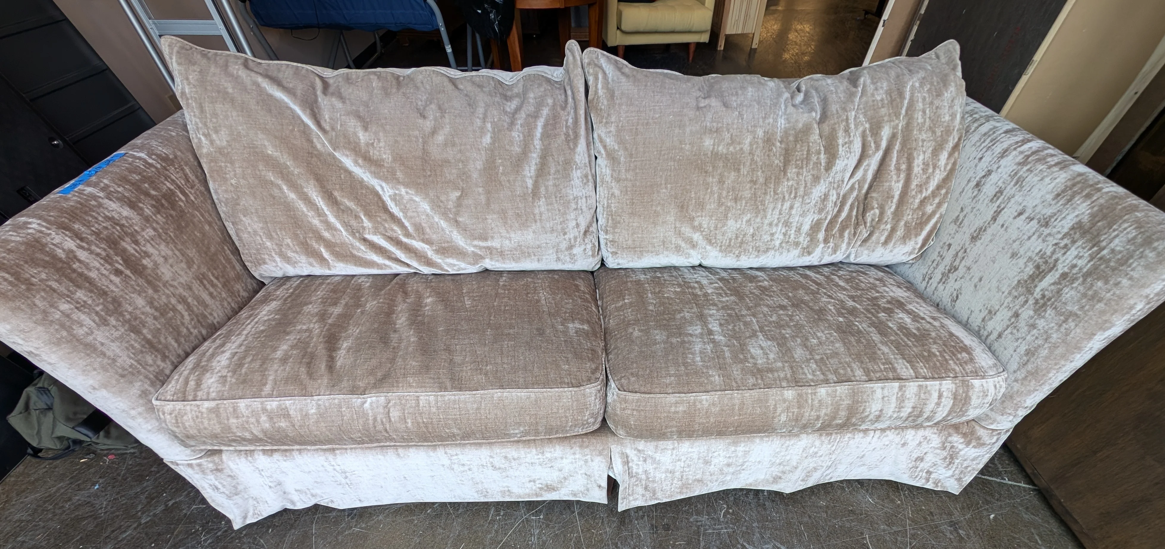 Drexel Heritage Heritage Collection Plush Velvet Sofa - Image 5