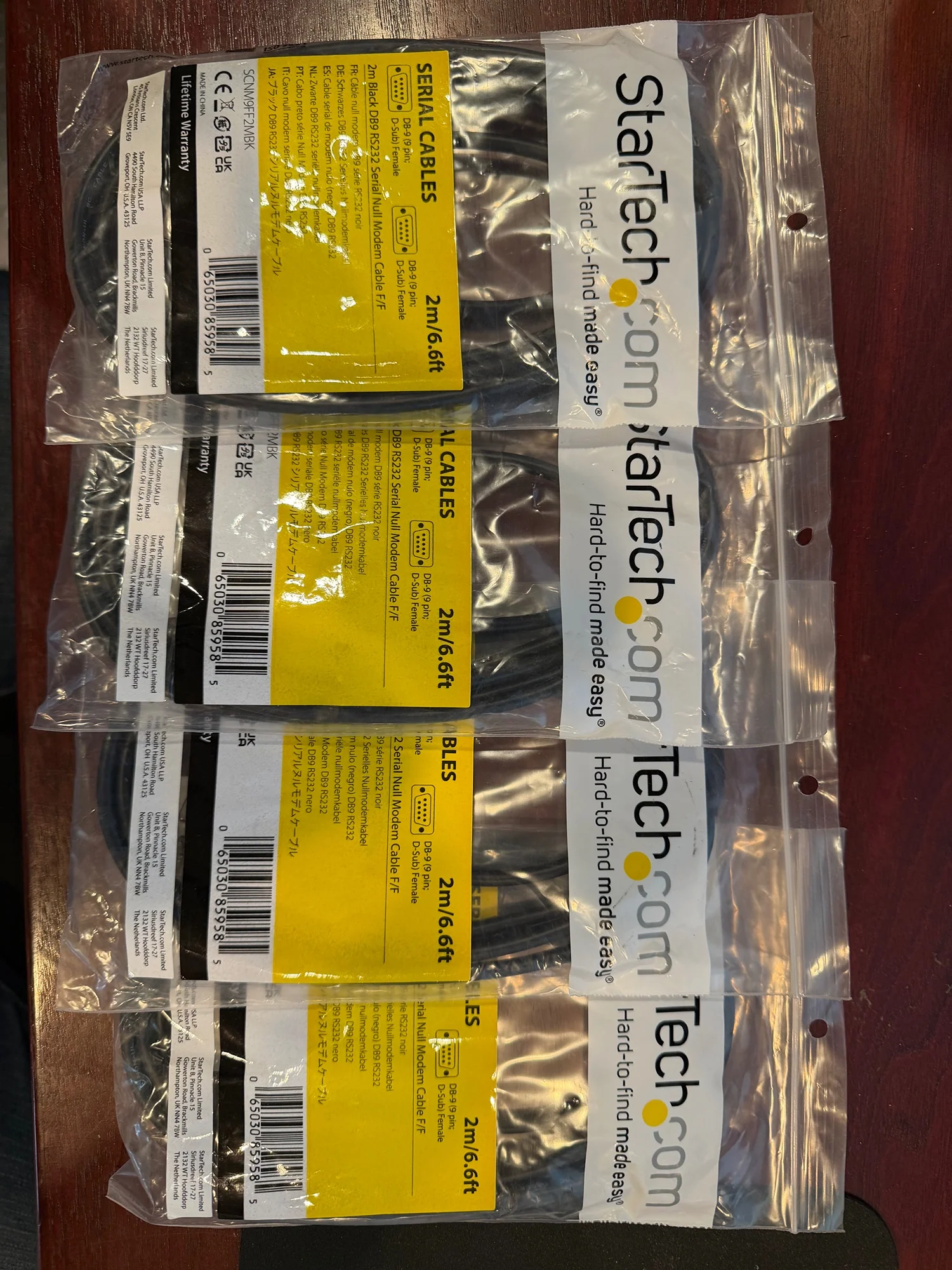 Lot of Four New in Box - StarTech Serial Cables DB9 RS232 2 Meters - Image 5