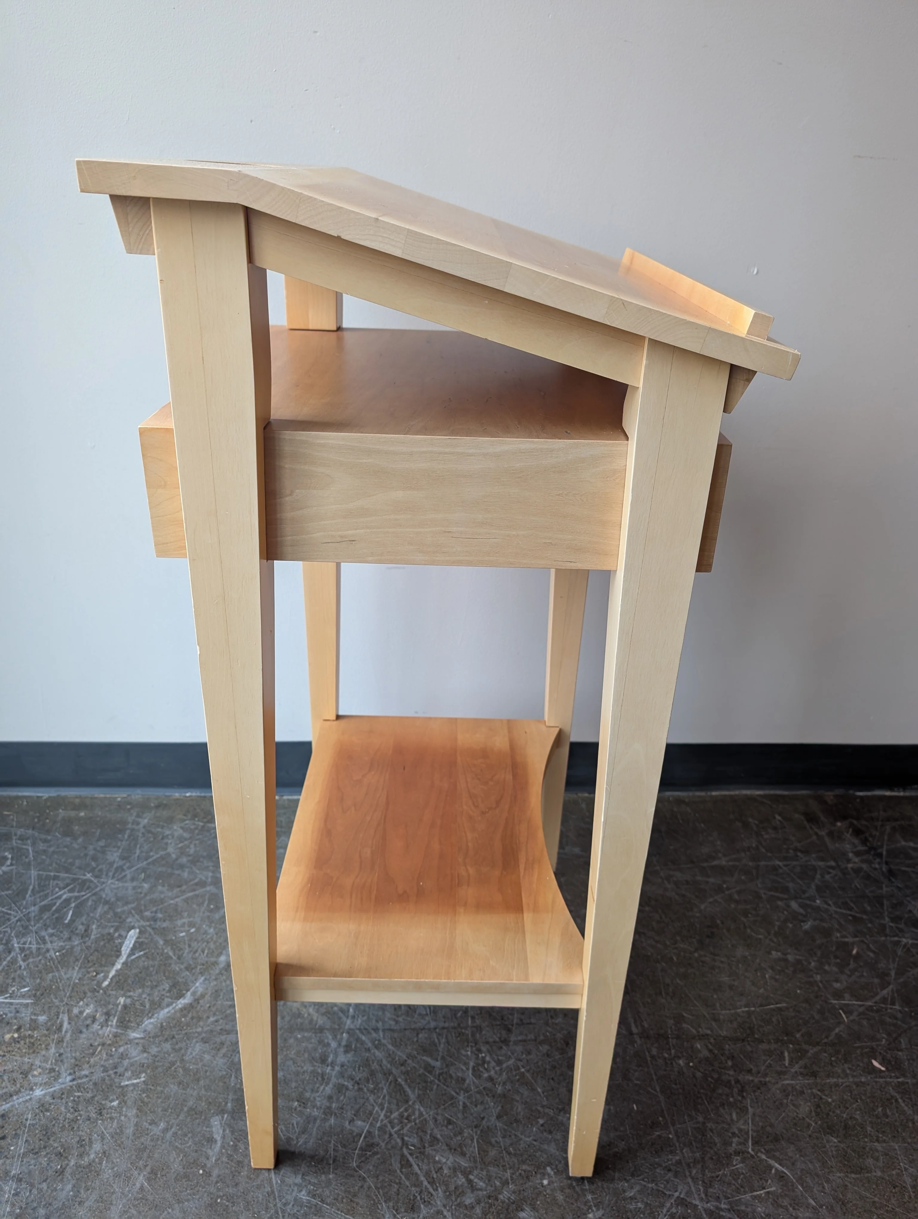 Levenger Compact Wood Standing Desk with Drawer - Image 4