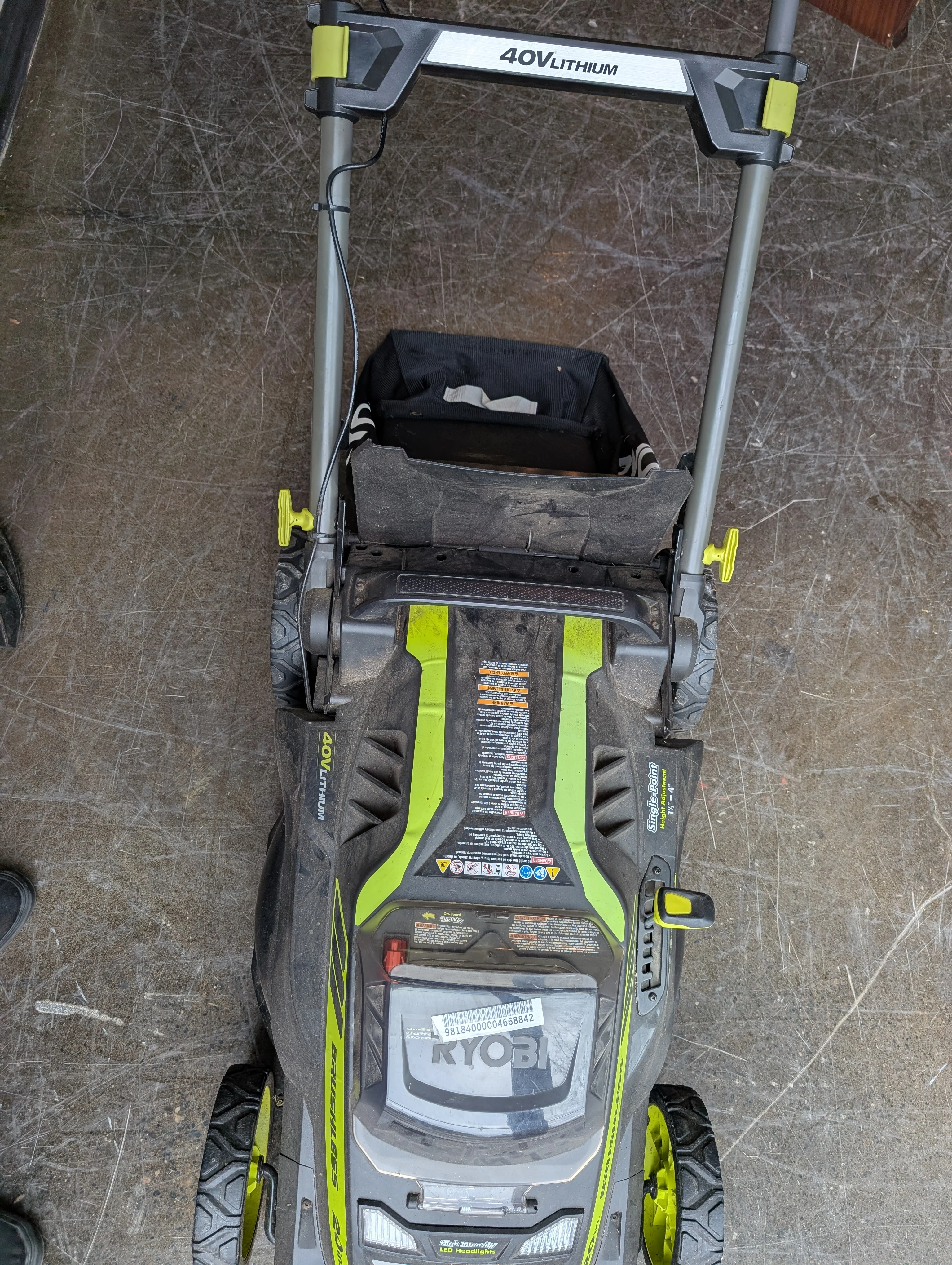 Ryobi Self-Propelled 20-inch Cordless Brushless Lawn Mower - No battery - Image 2